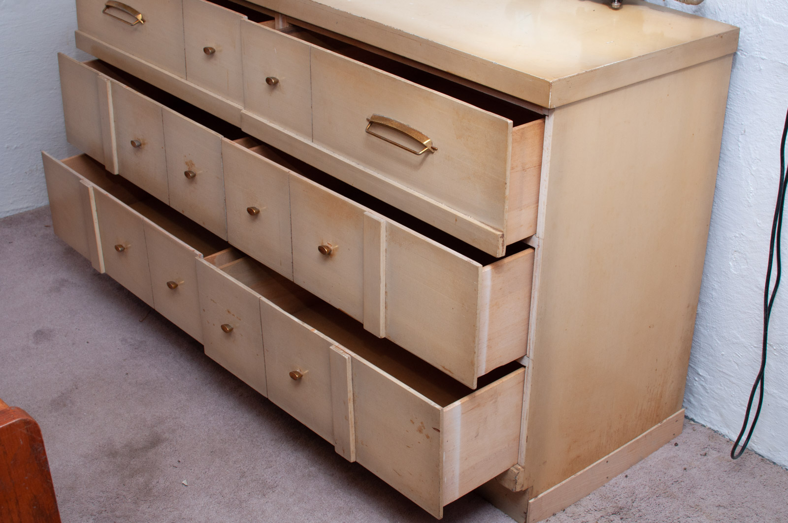 Pair of Mid Century Modern Blonde Wood Chest of Drawers, Mid-20th Century