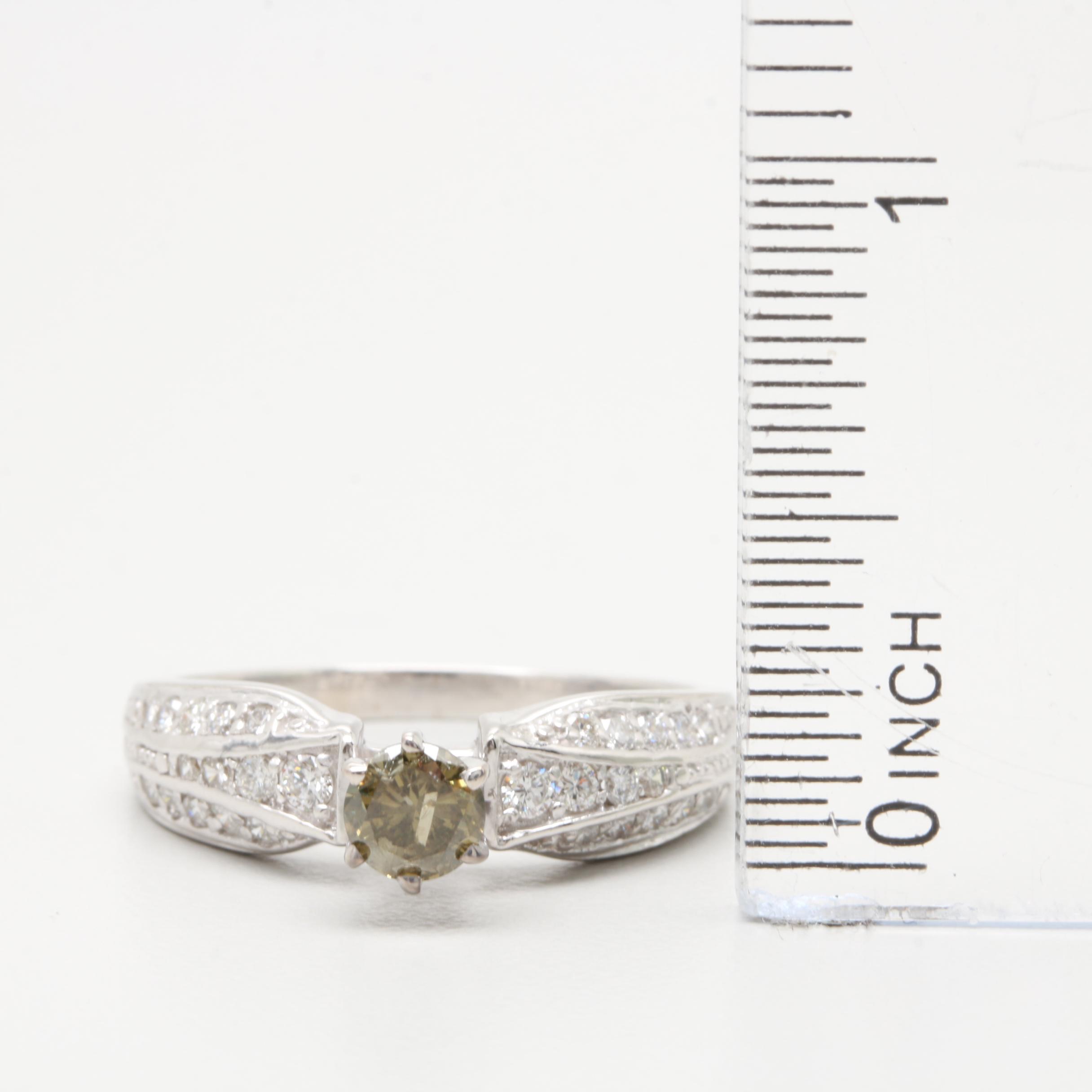 14K White Gold Diamond Ring