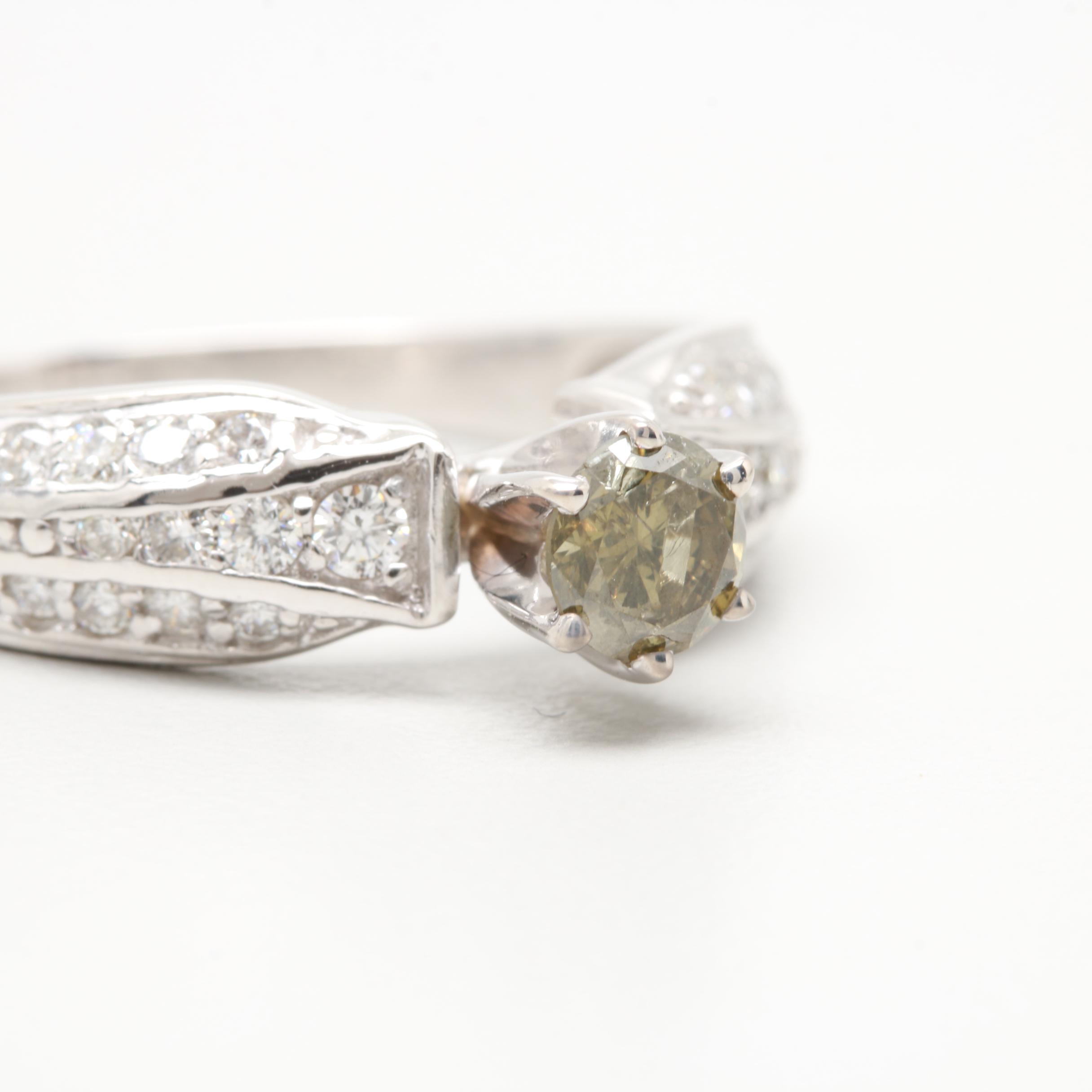 14K White Gold Diamond Ring