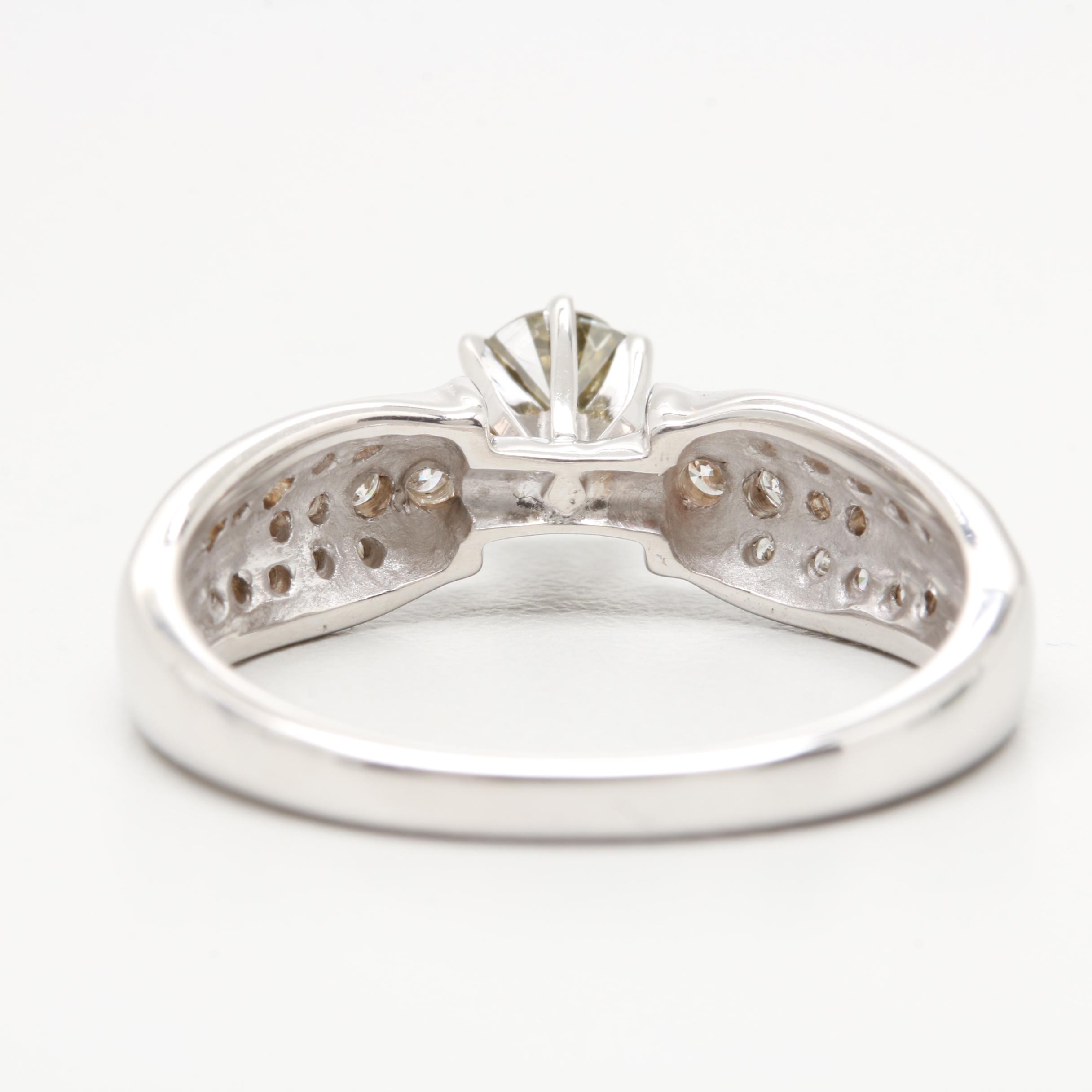 14K White Gold Diamond Ring