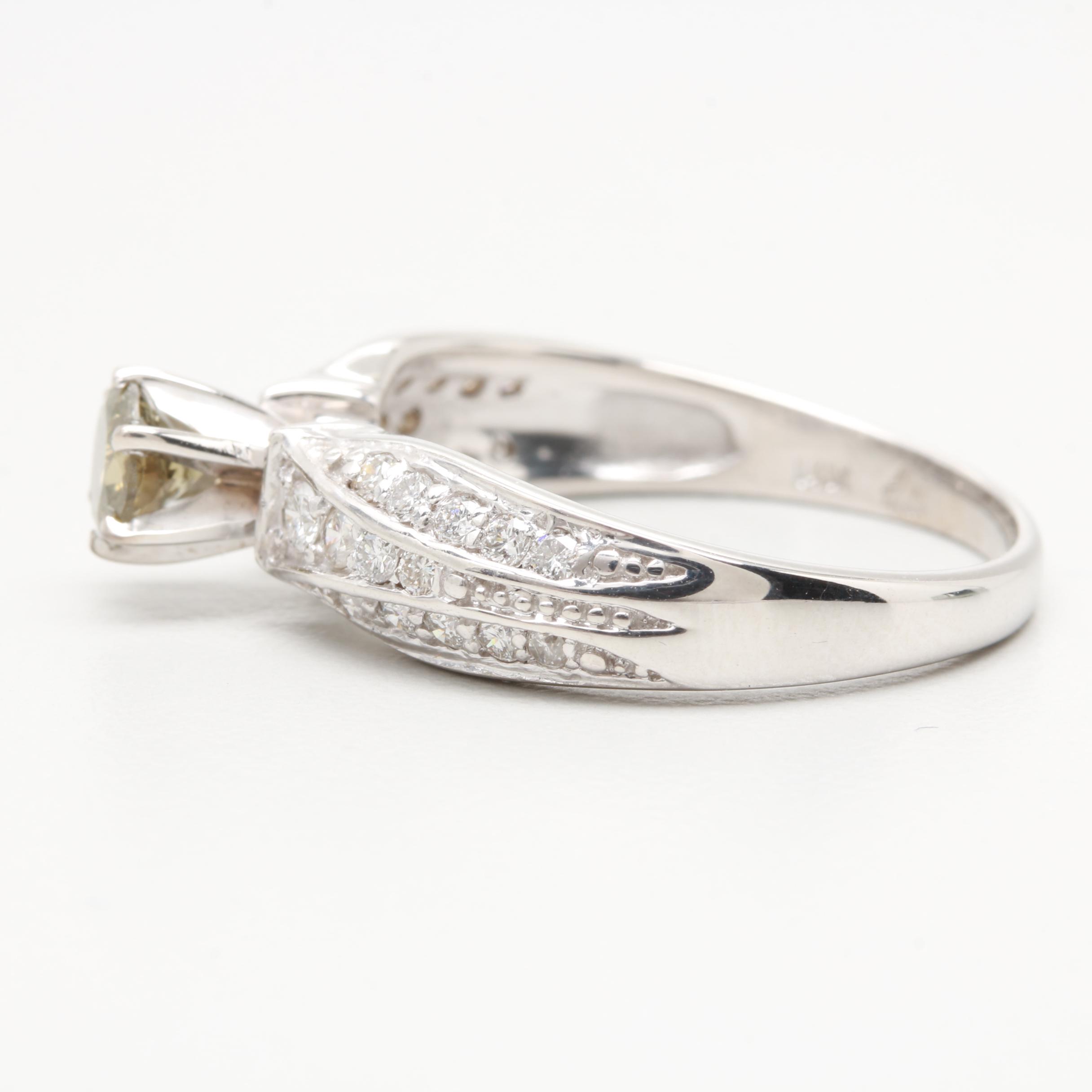 14K White Gold Diamond Ring