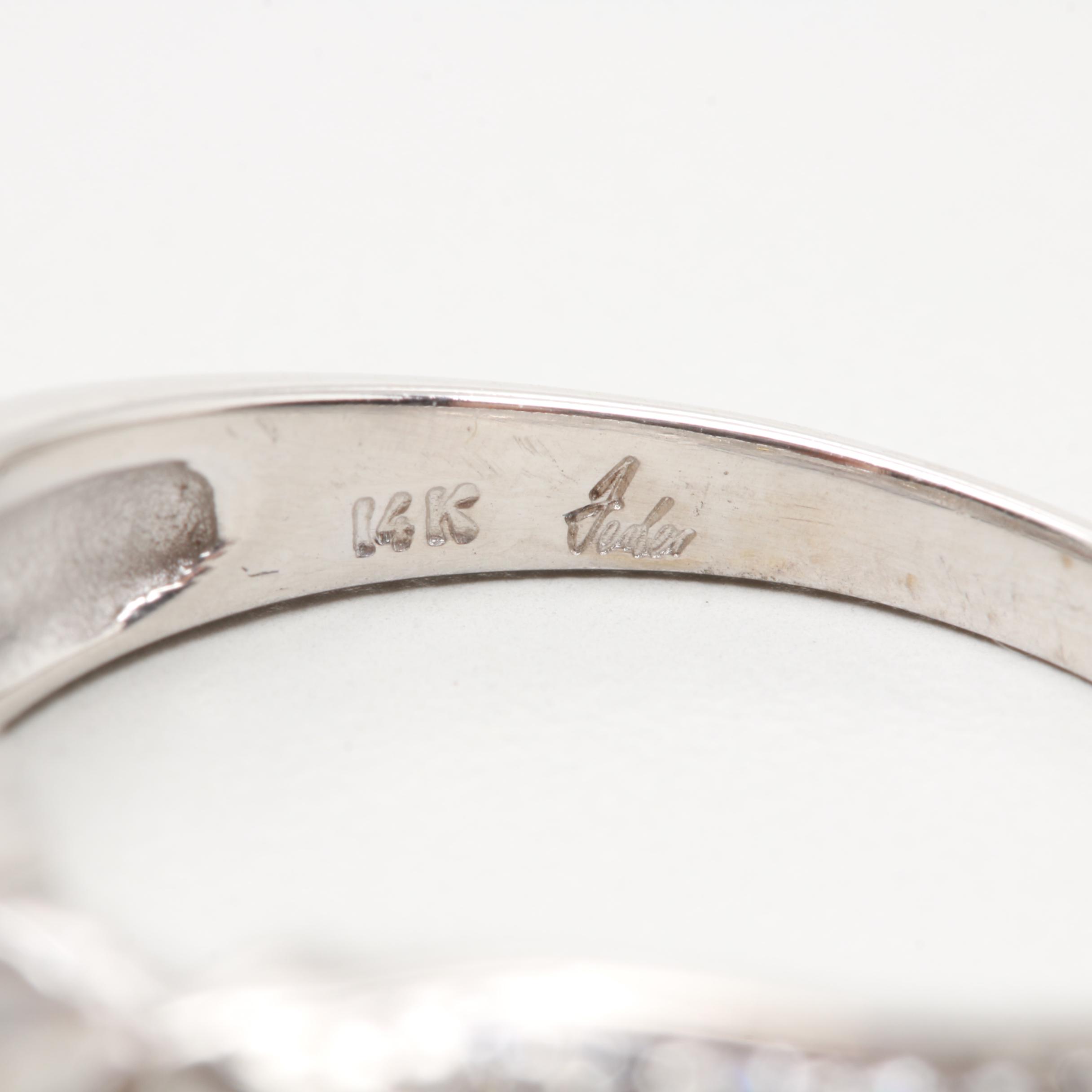 14K White Gold Diamond Ring