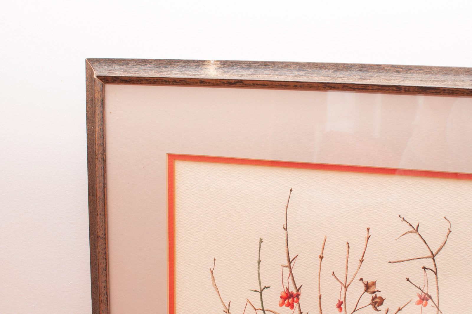 Contemporary Sally Anderson Watercolor of Fall Foliage