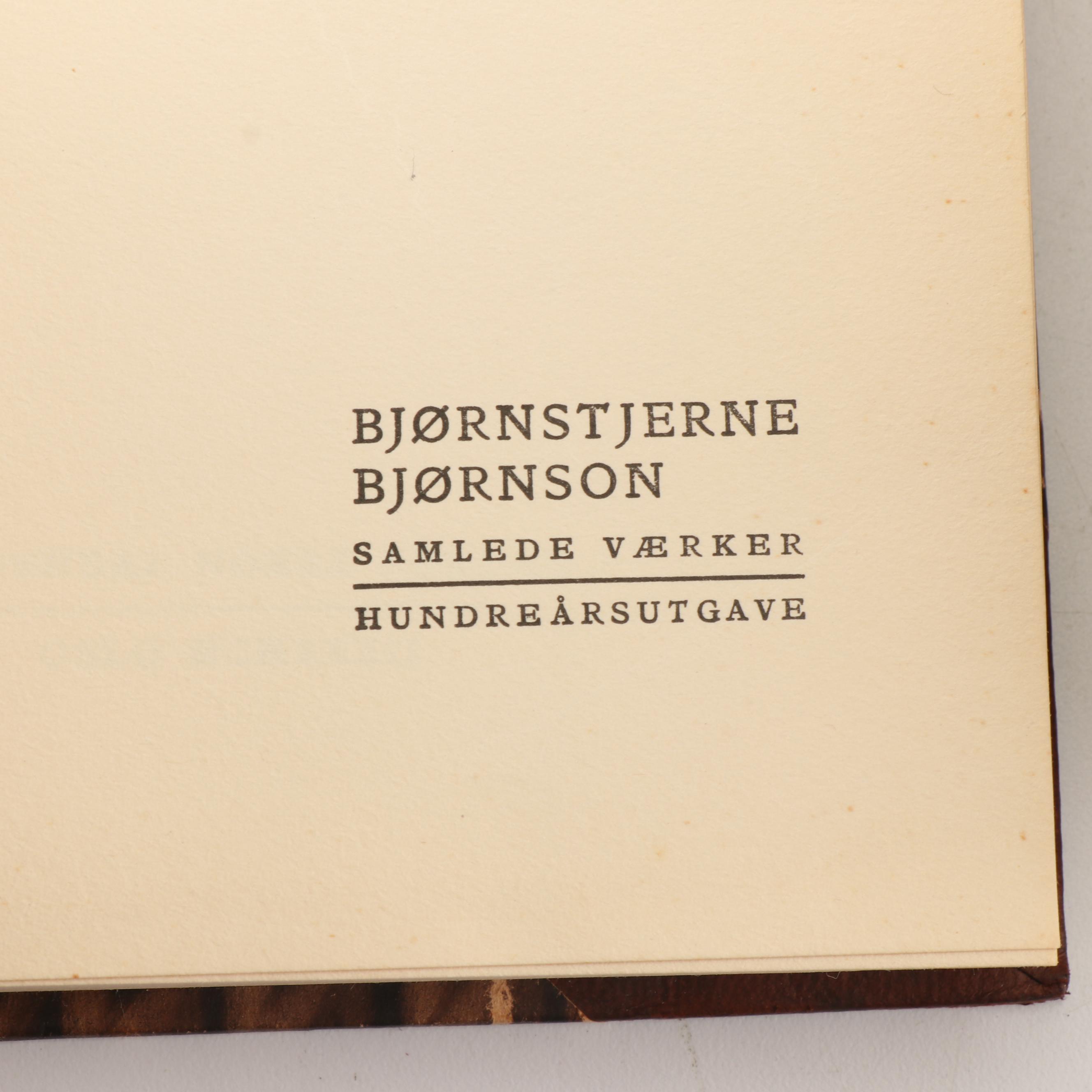1930s "Bjørnstjerne Bjørnson Samlede Værker" and Other Books