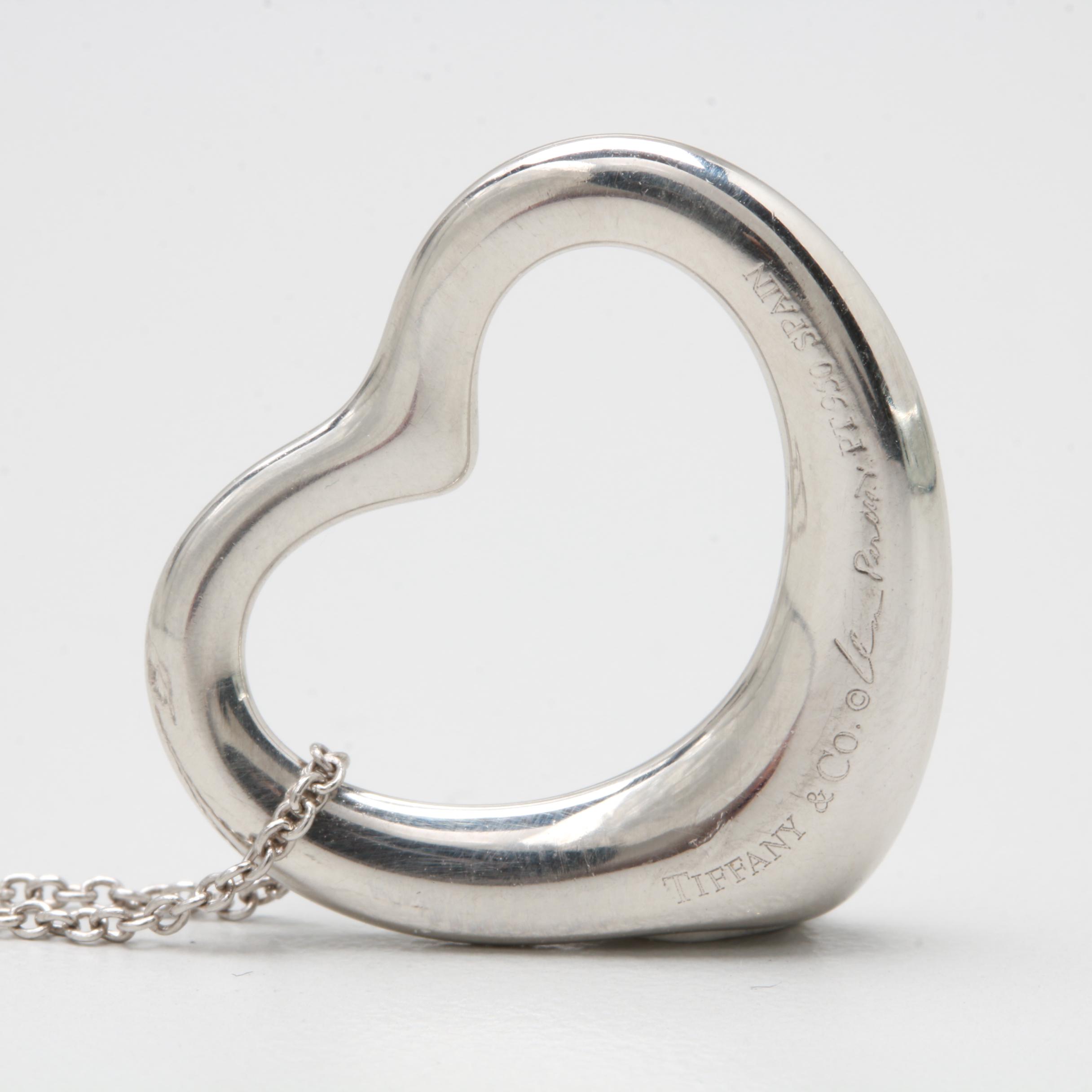 Elsa Peretti for Tiffany & Co. Platinum Diamond Heart Necklace