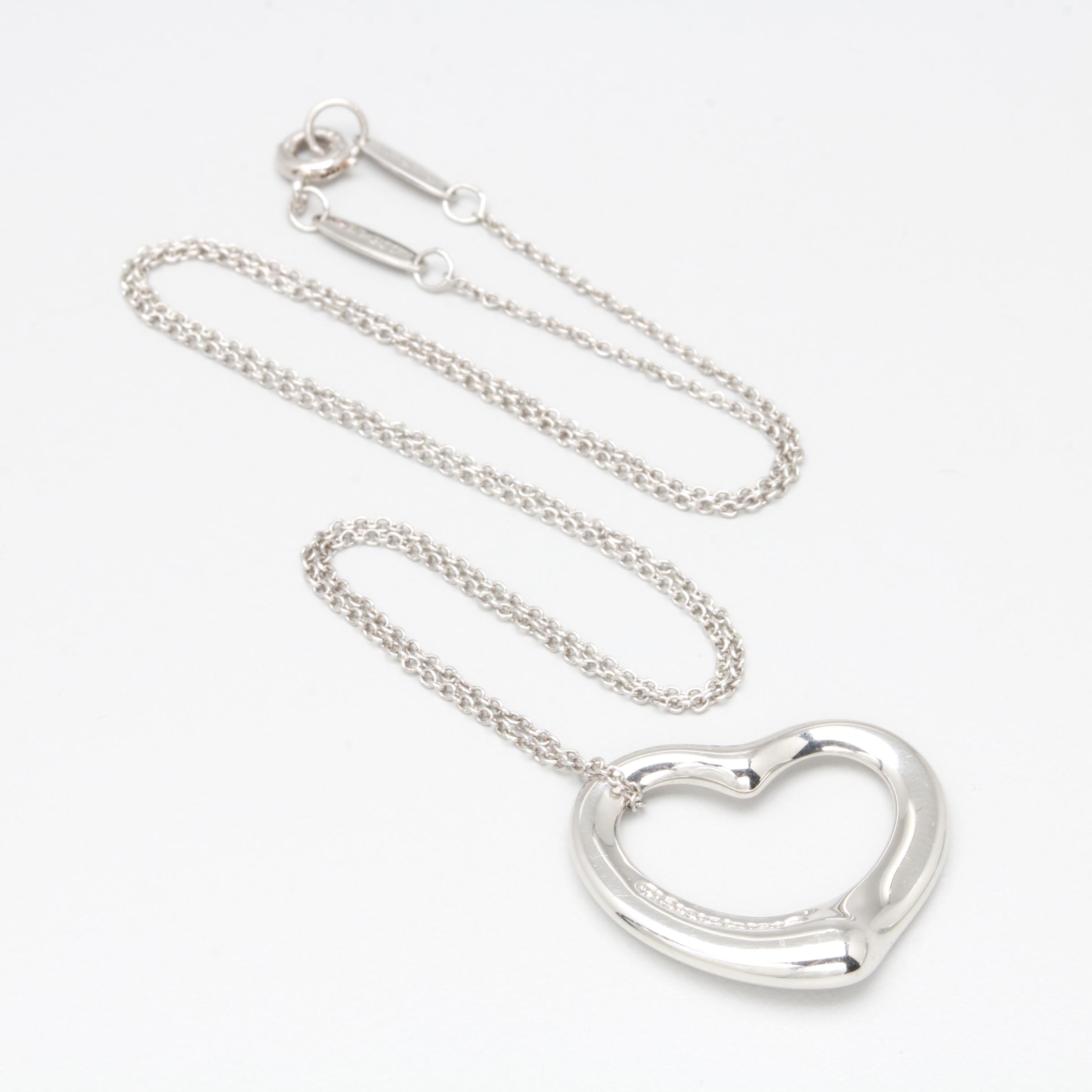 Elsa Peretti for Tiffany & Co. Platinum Diamond Heart Necklace