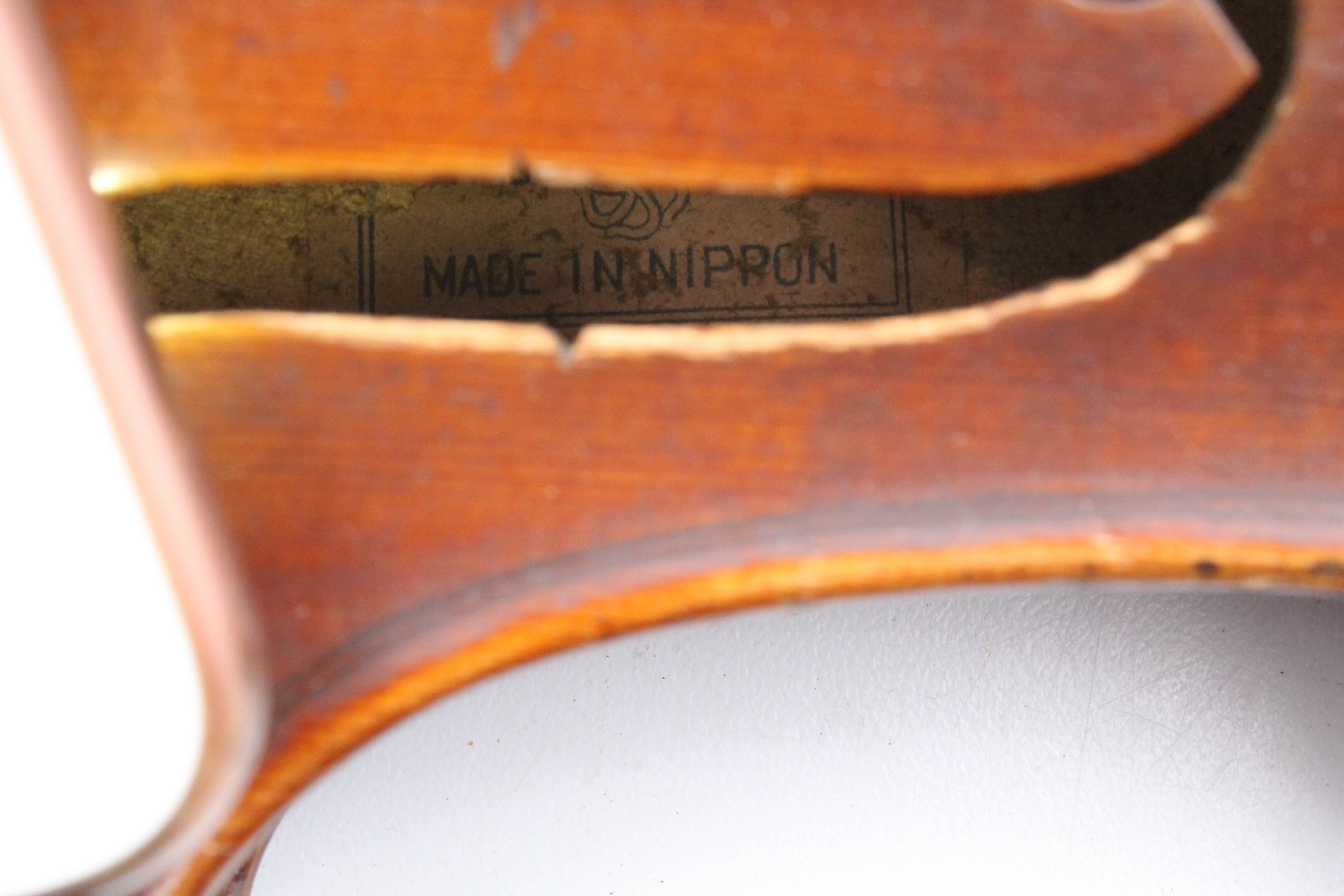 C. 1910 Japanese Suzuki 4/4 Violin with Bow and Case