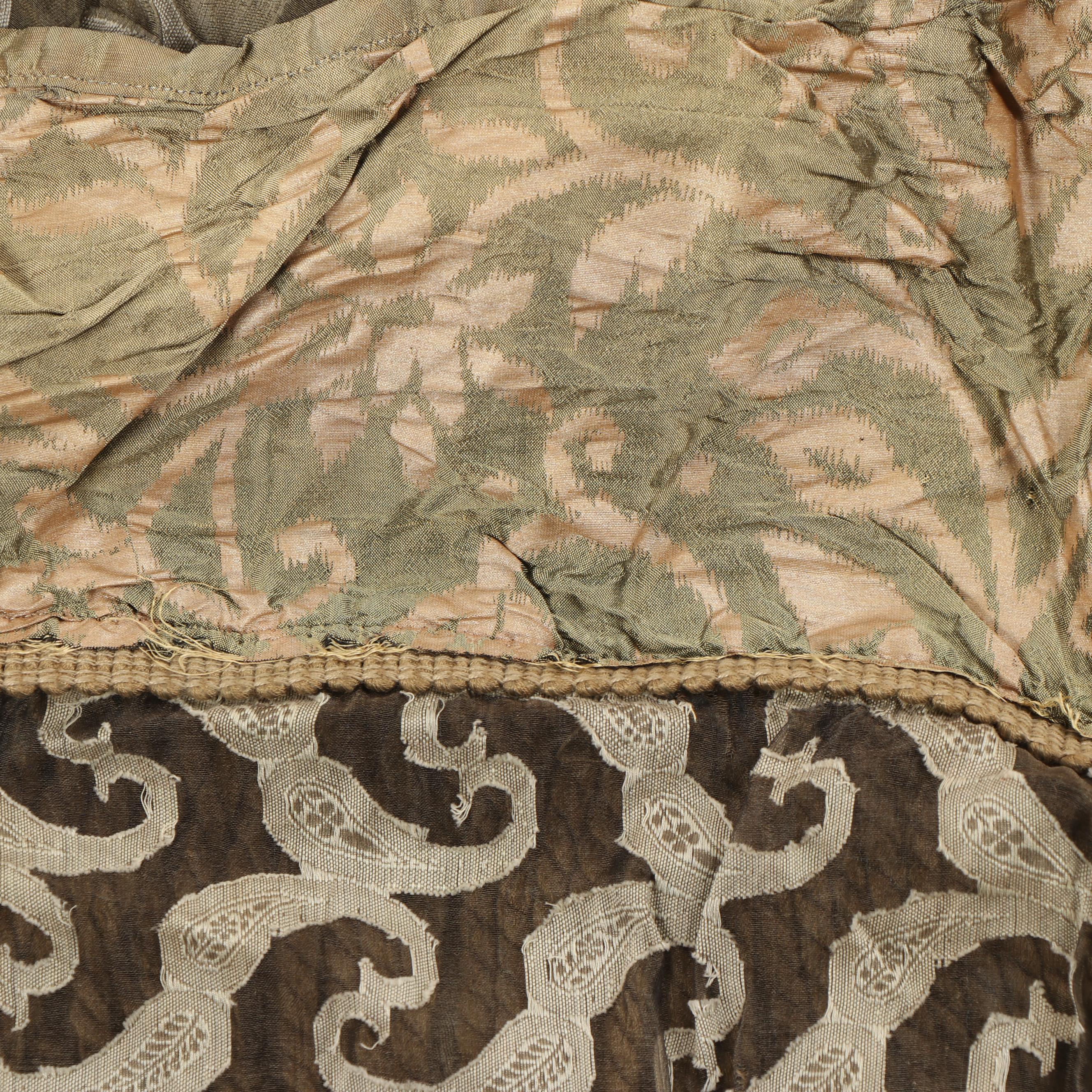 Indian Sheer Paisley Drapery Panels with Fringe