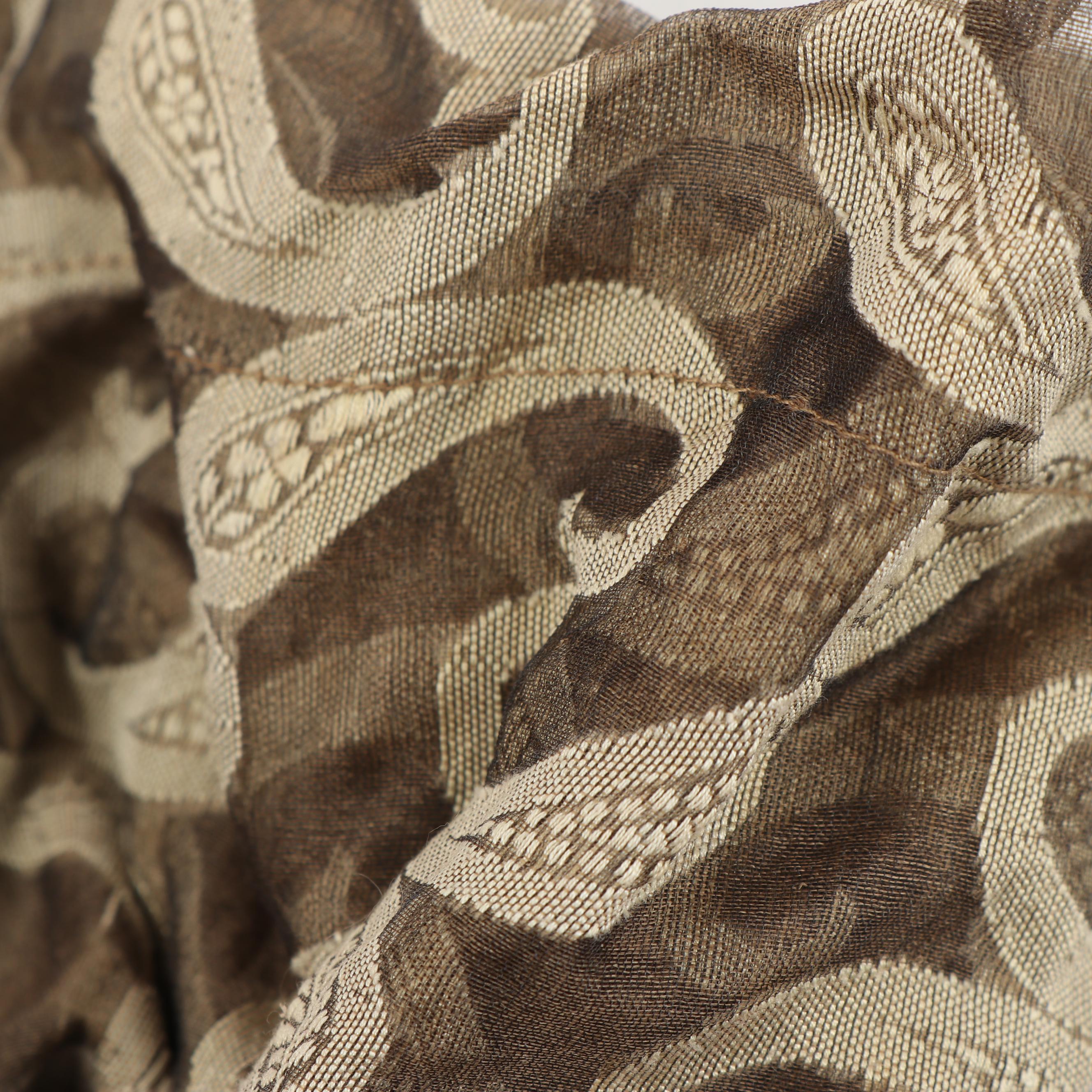 Indian Sheer Paisley Drapery Panels with Fringe