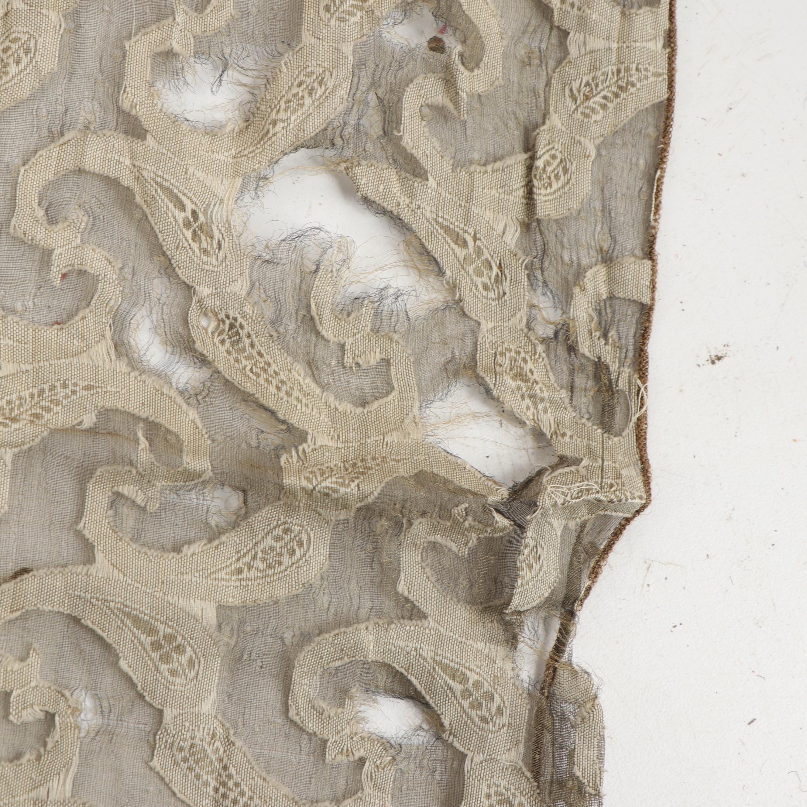 Indian Sheer Paisley Drapery Panels with Fringe