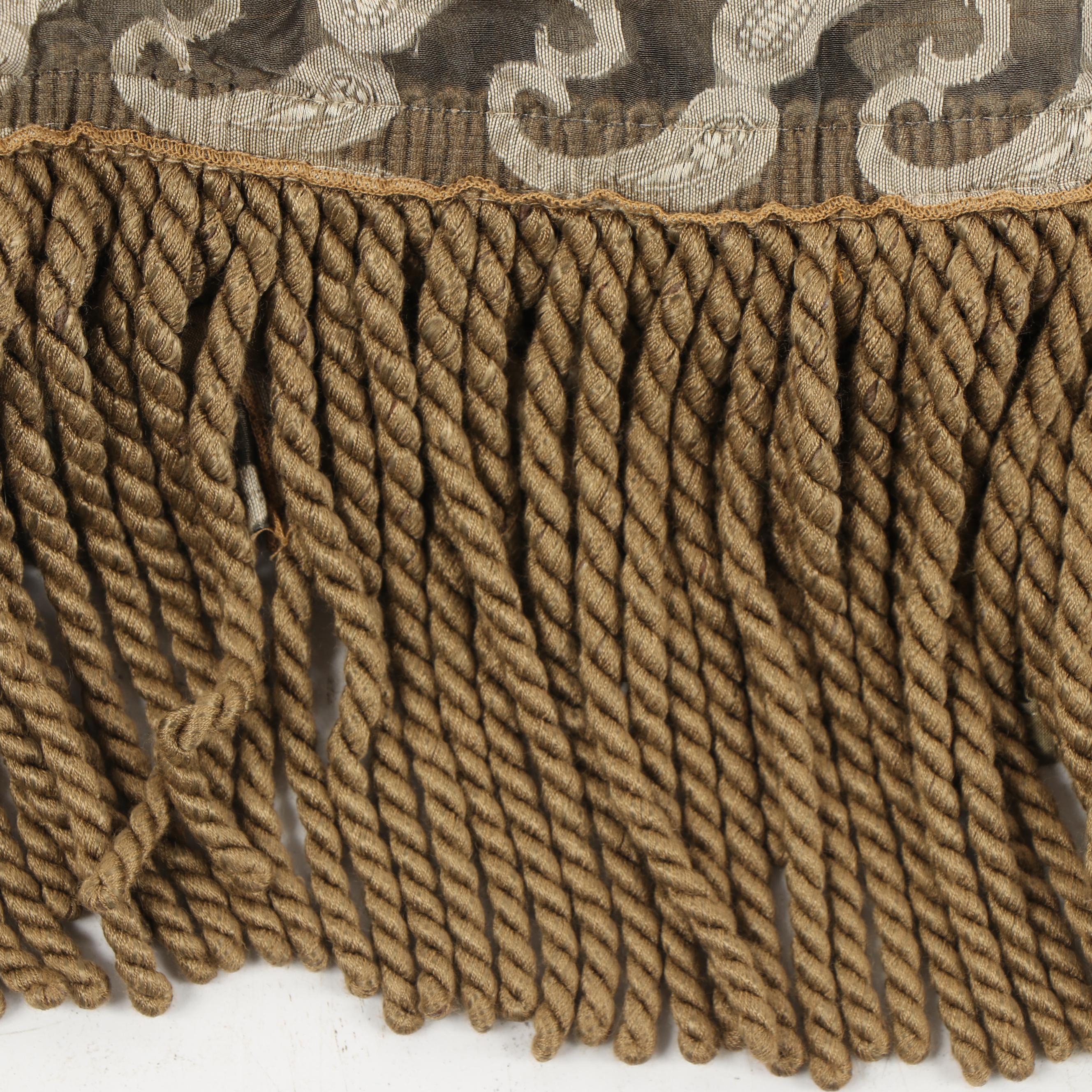 Indian Sheer Paisley Drapery Panels with Fringe