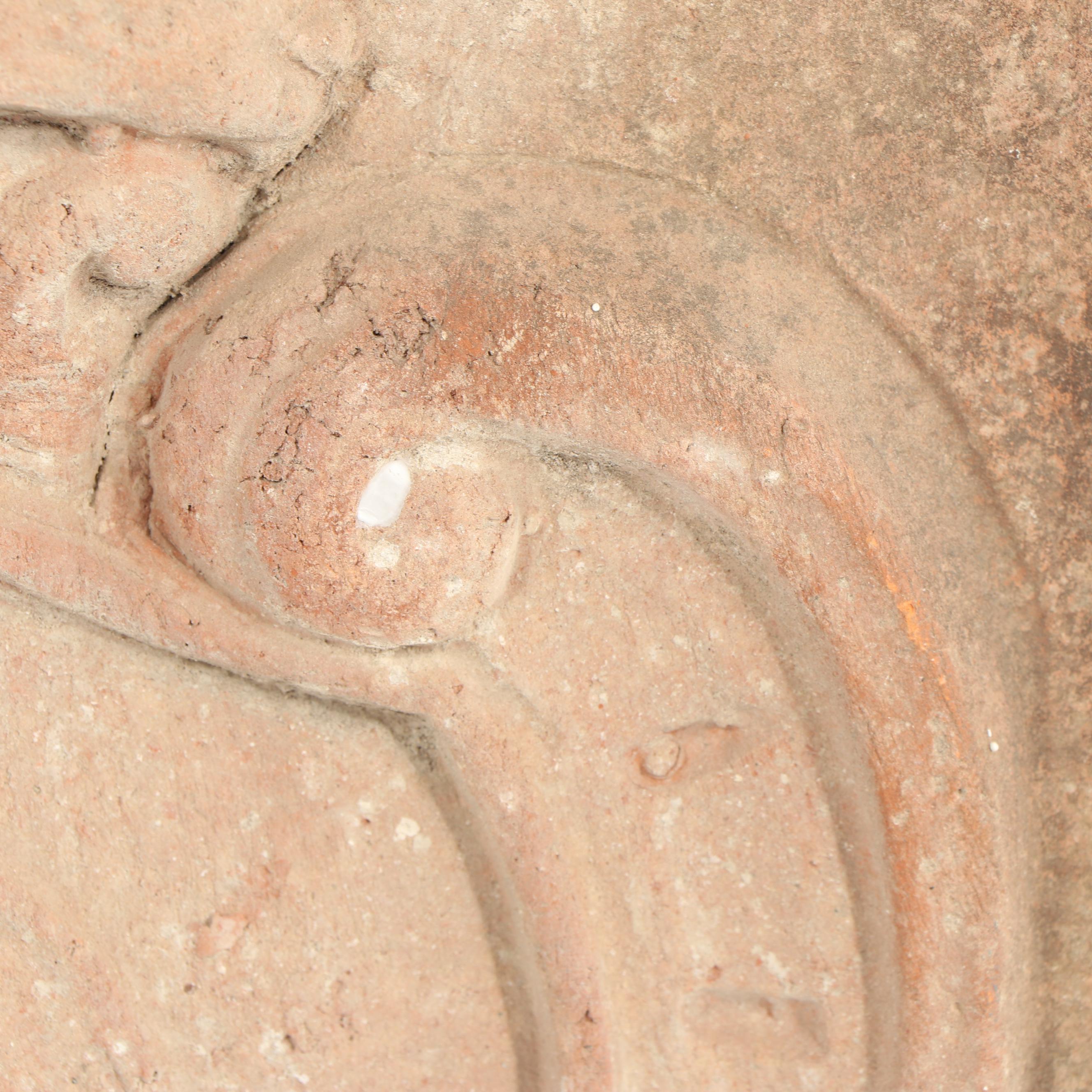 Cast Ceramic Panel with Coat of Arms Motif