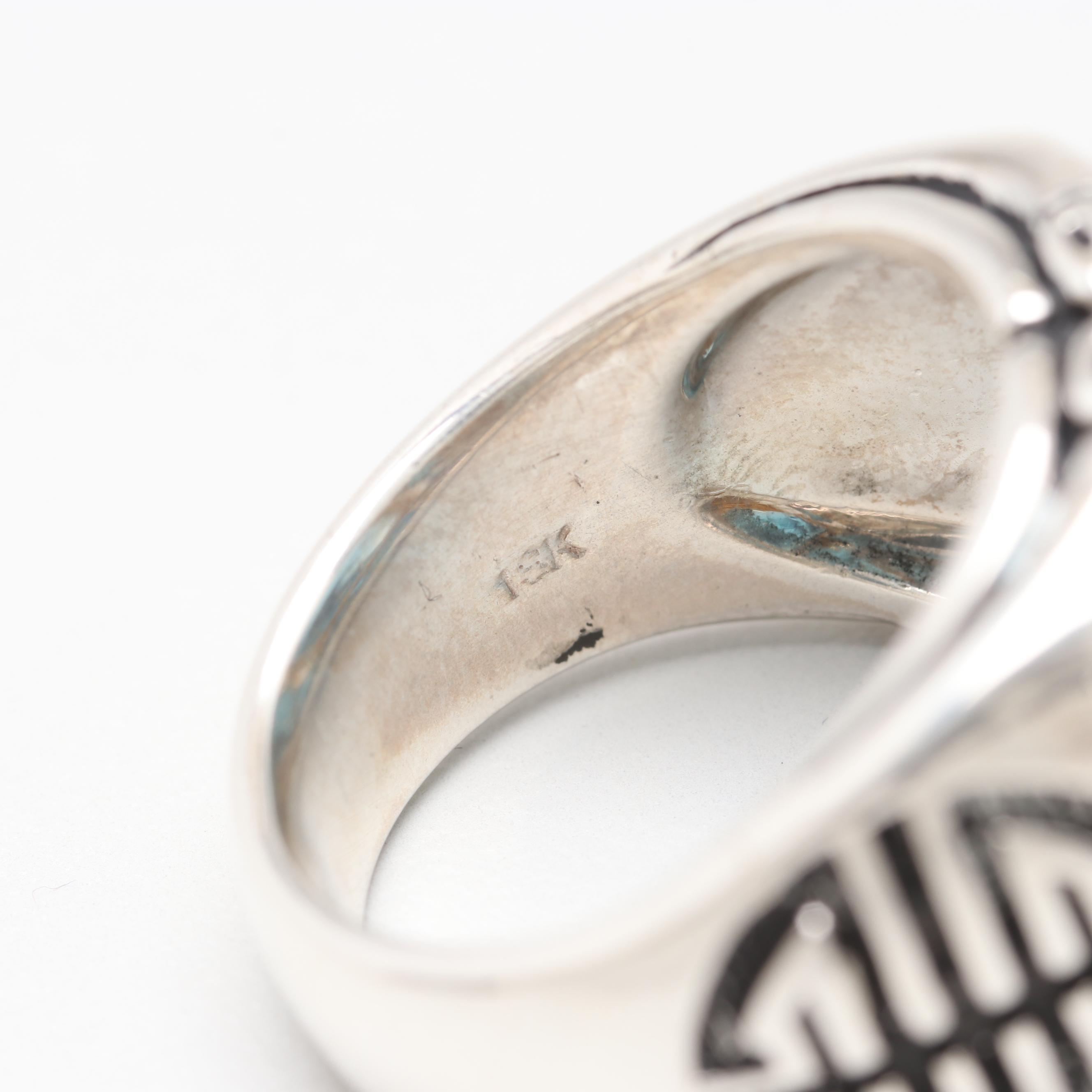 Sterling Silver Blue Topaz Ring with 18K Yellow Gold Accents