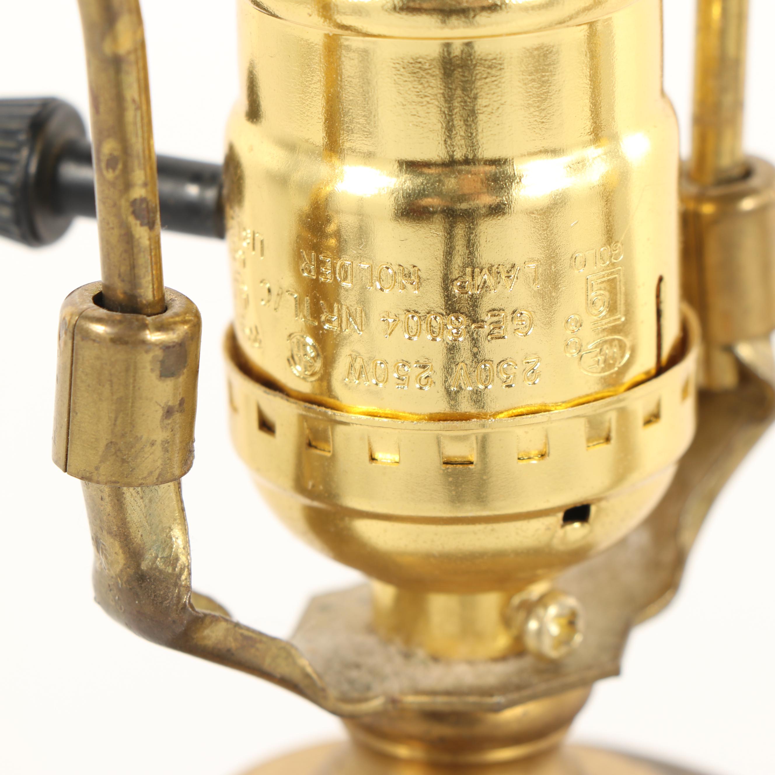 Columnar Table/Buffet Lamps with Gilt Accents