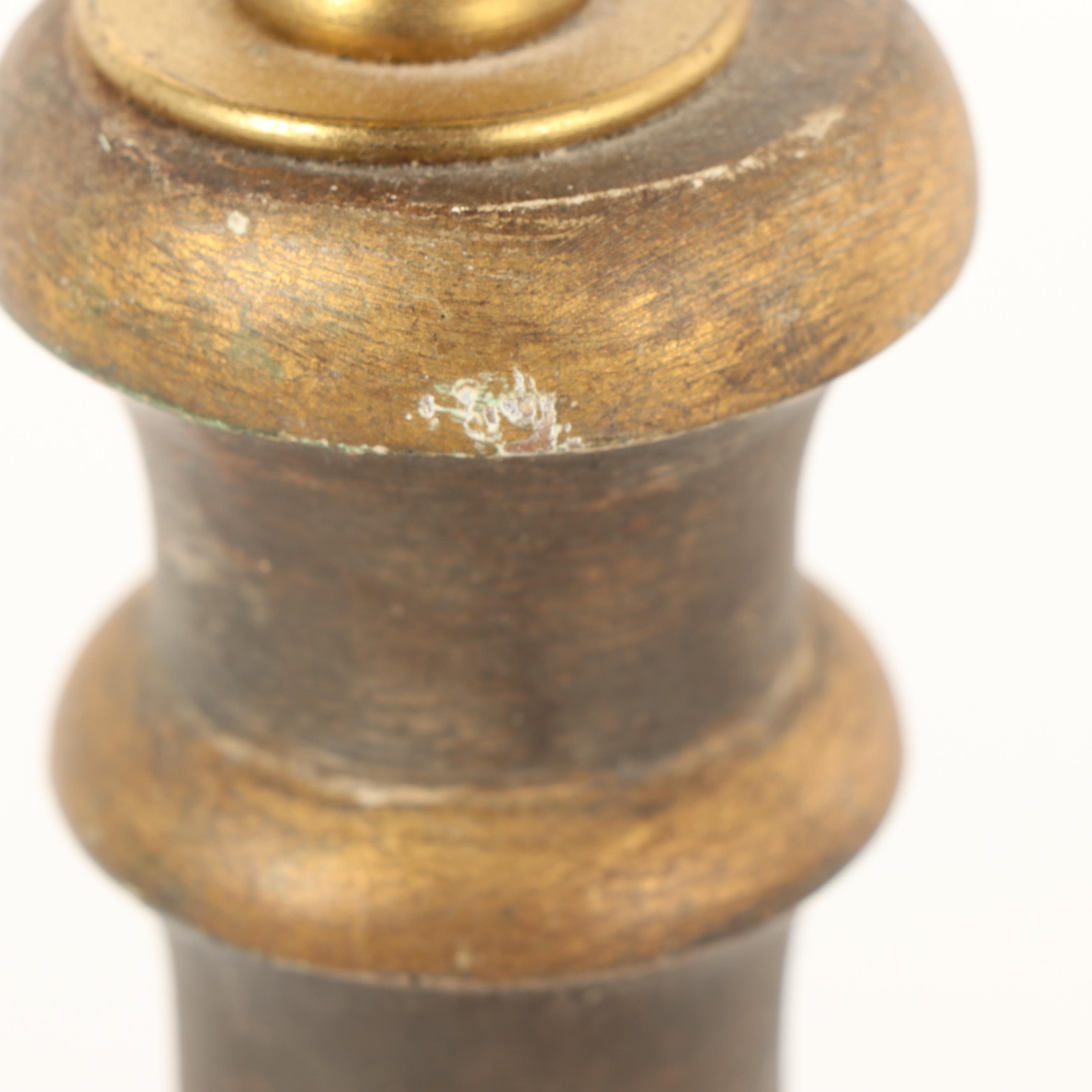 Columnar Table/Buffet Lamps with Gilt Accents