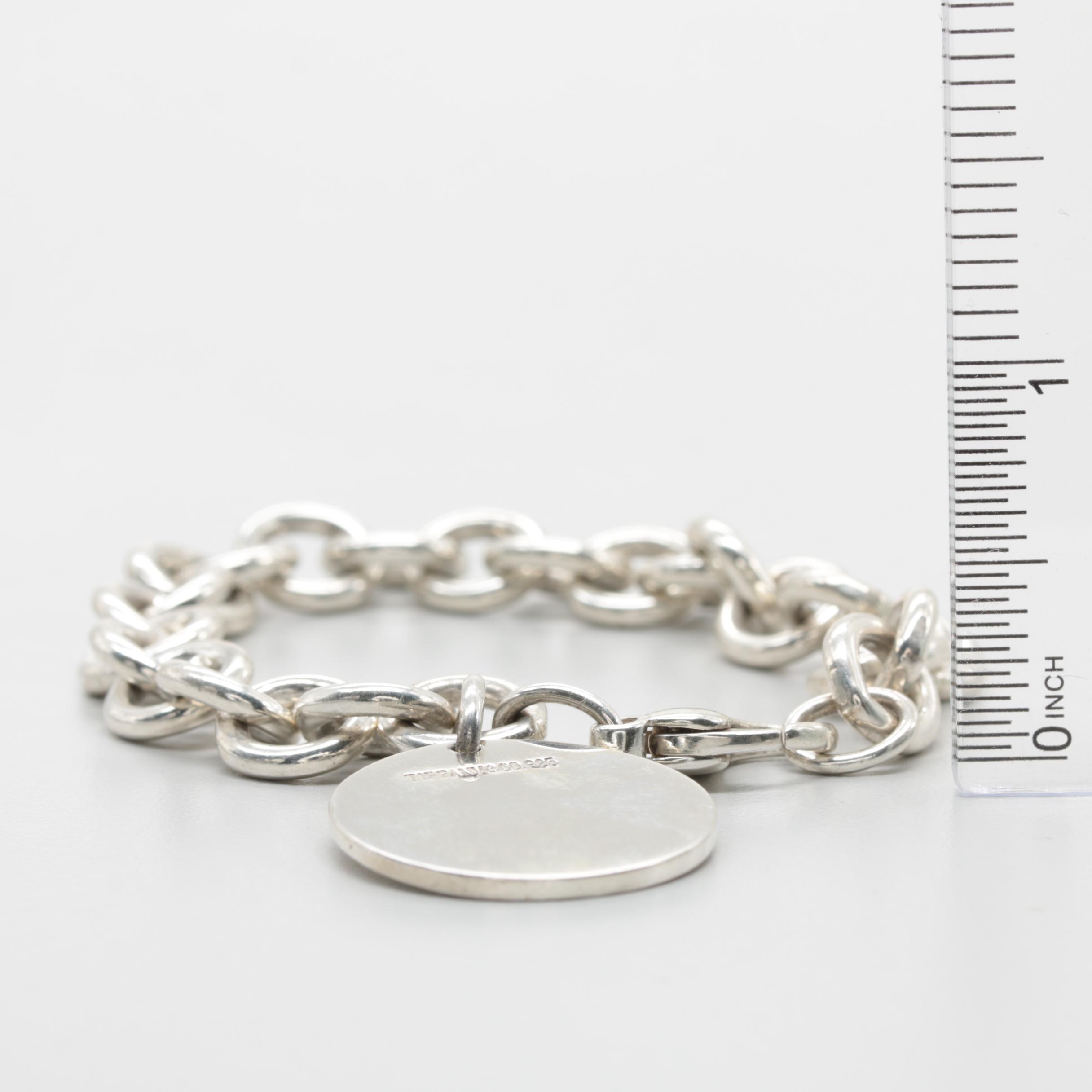 Tiffany & Co. Sterling Silver Rolo Bracelet with Charm