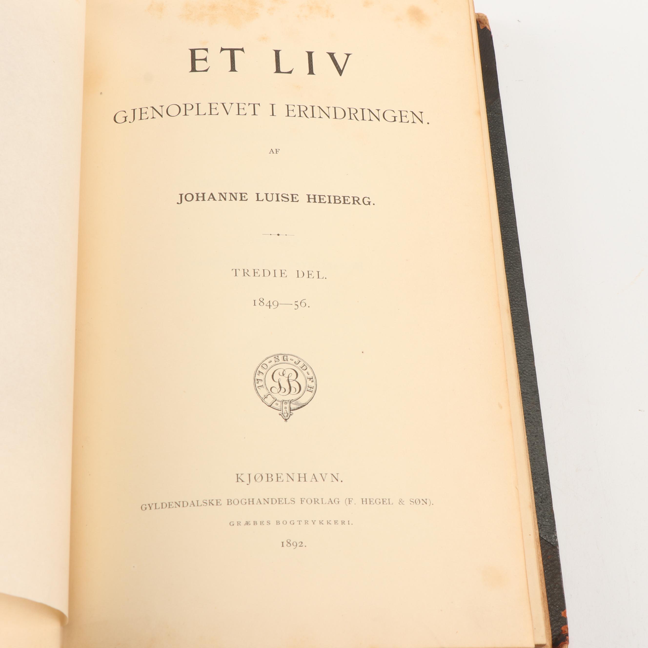 1928 "Borgslægtens Historie" by Gunnar Gunnarsson and Other Books
