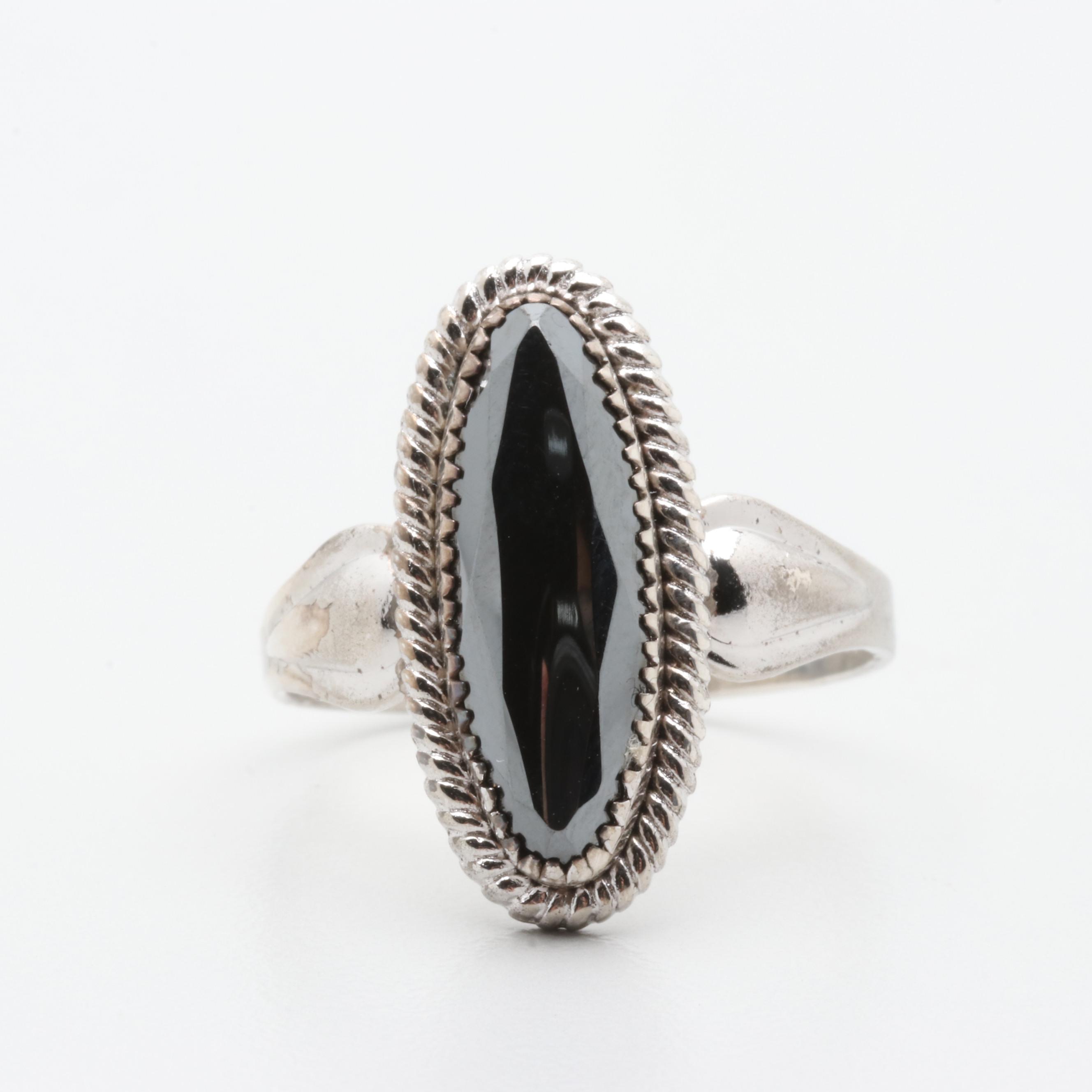 Sterling Silver Hematite Ring