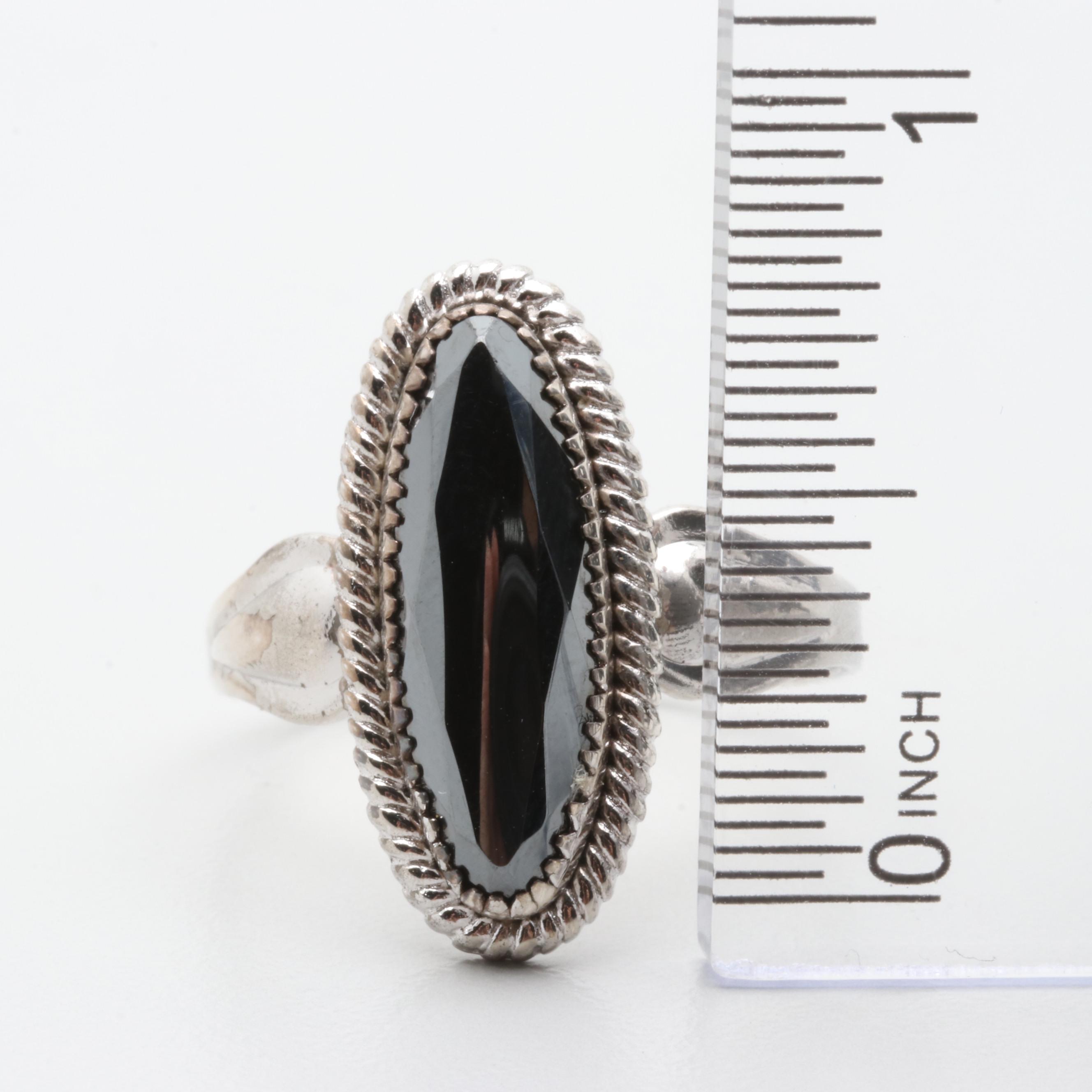 Sterling Silver Hematite Ring