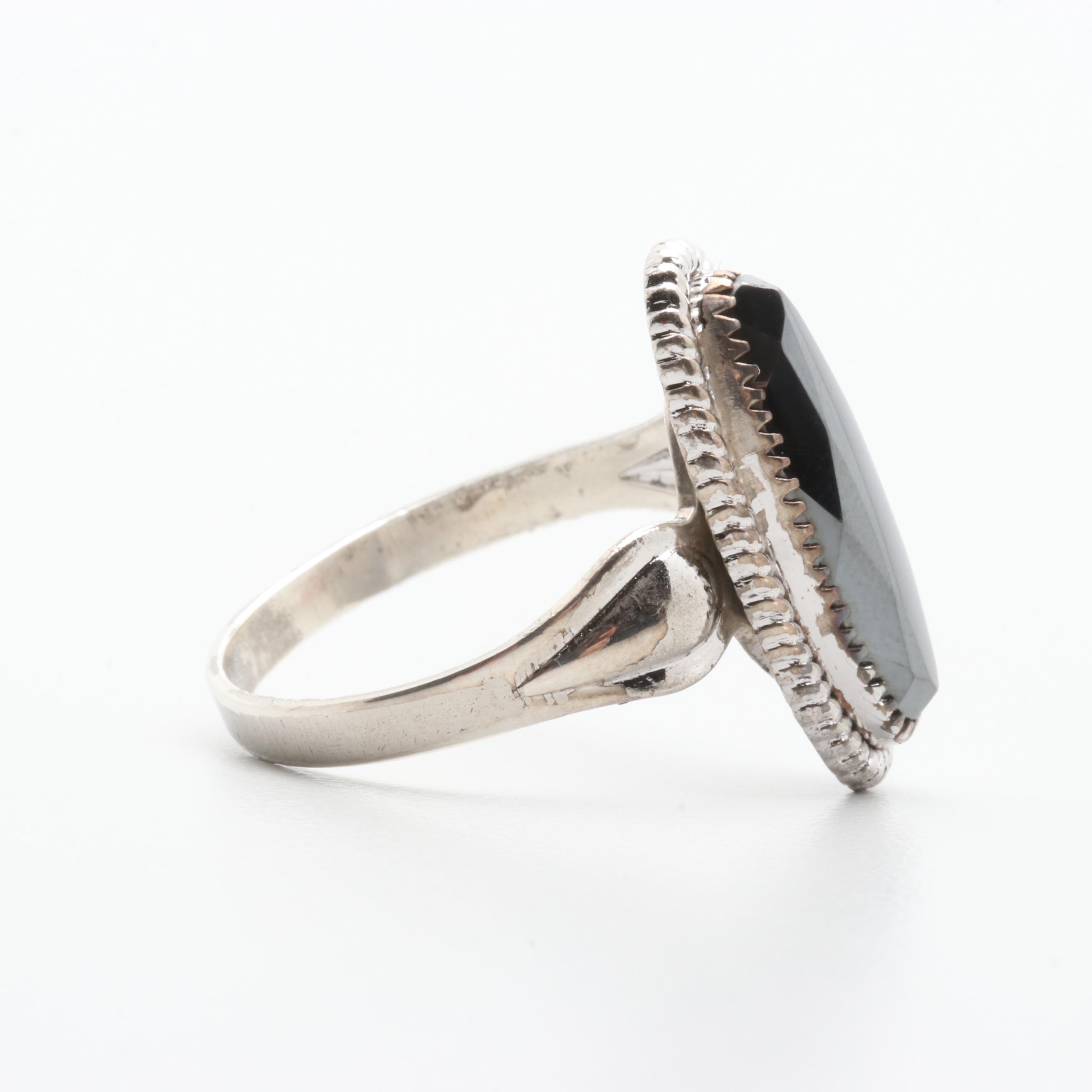 Sterling Silver Hematite Ring