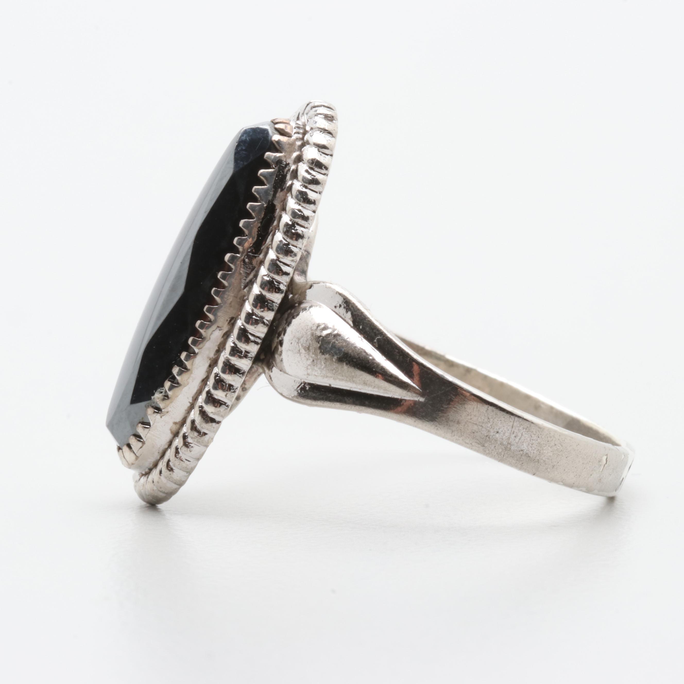 Sterling Silver Hematite Ring