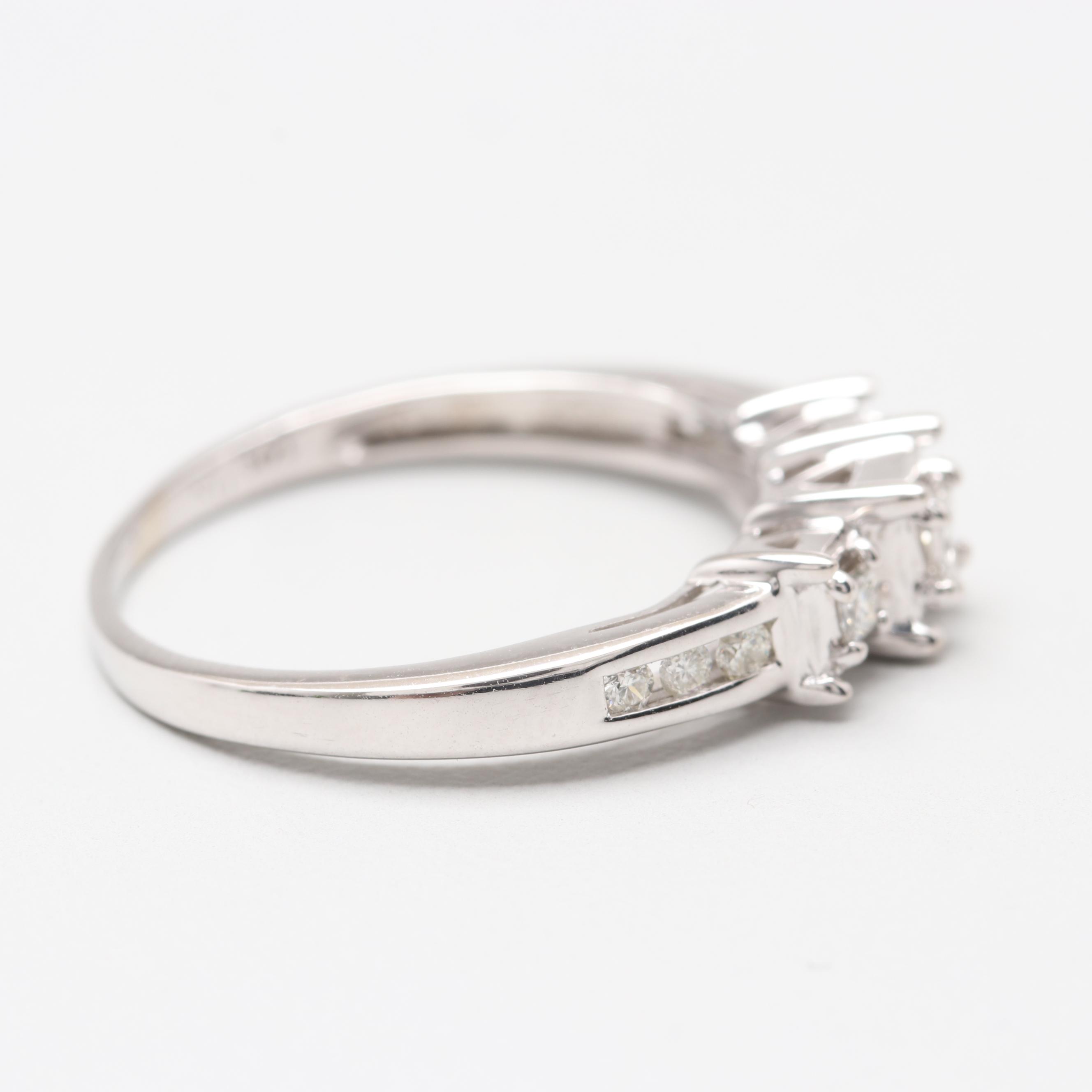 14K White Gold Diamond Ring
