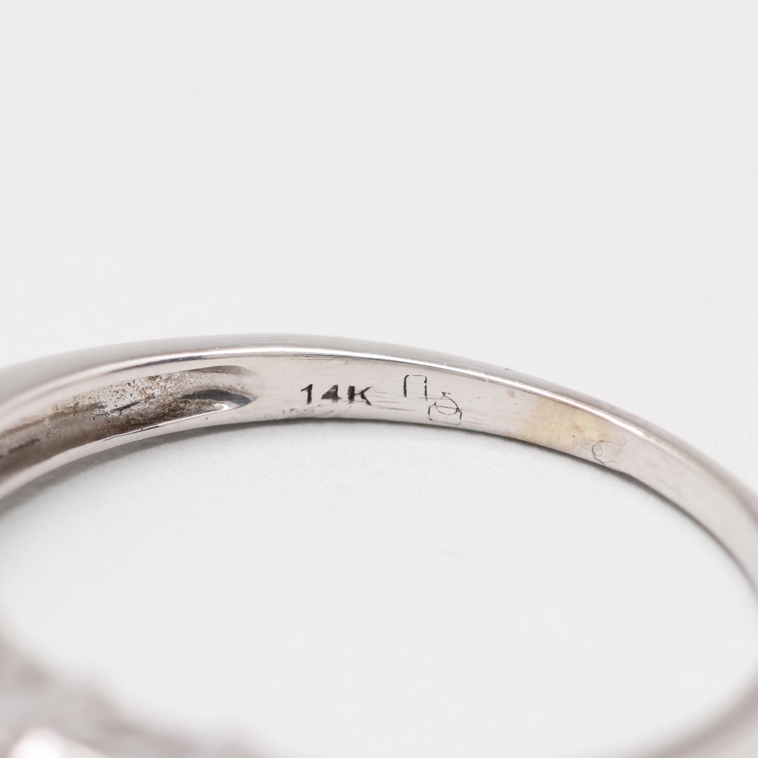 14K White Gold Diamond Ring