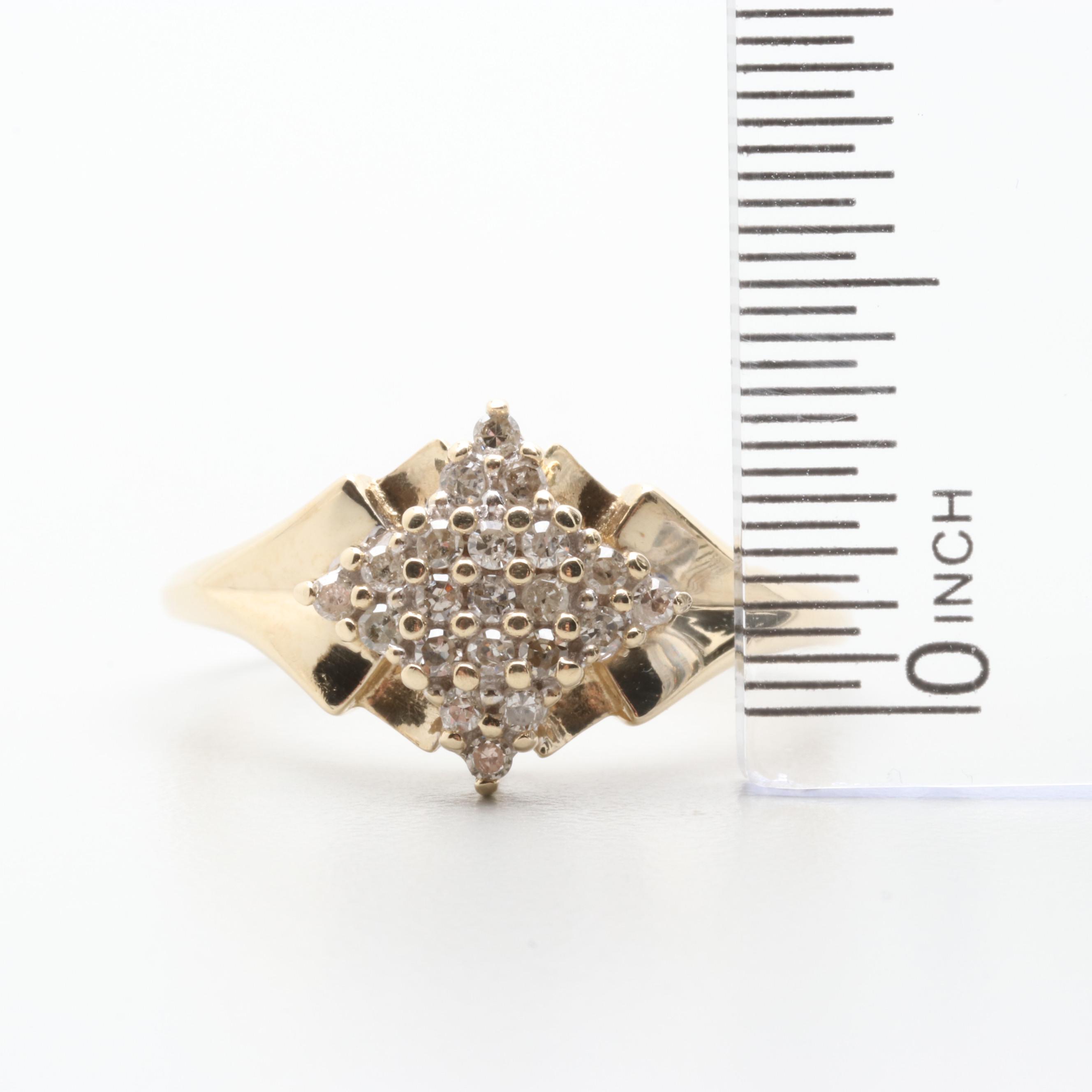 10K Yellow Gold Diamond Ring
