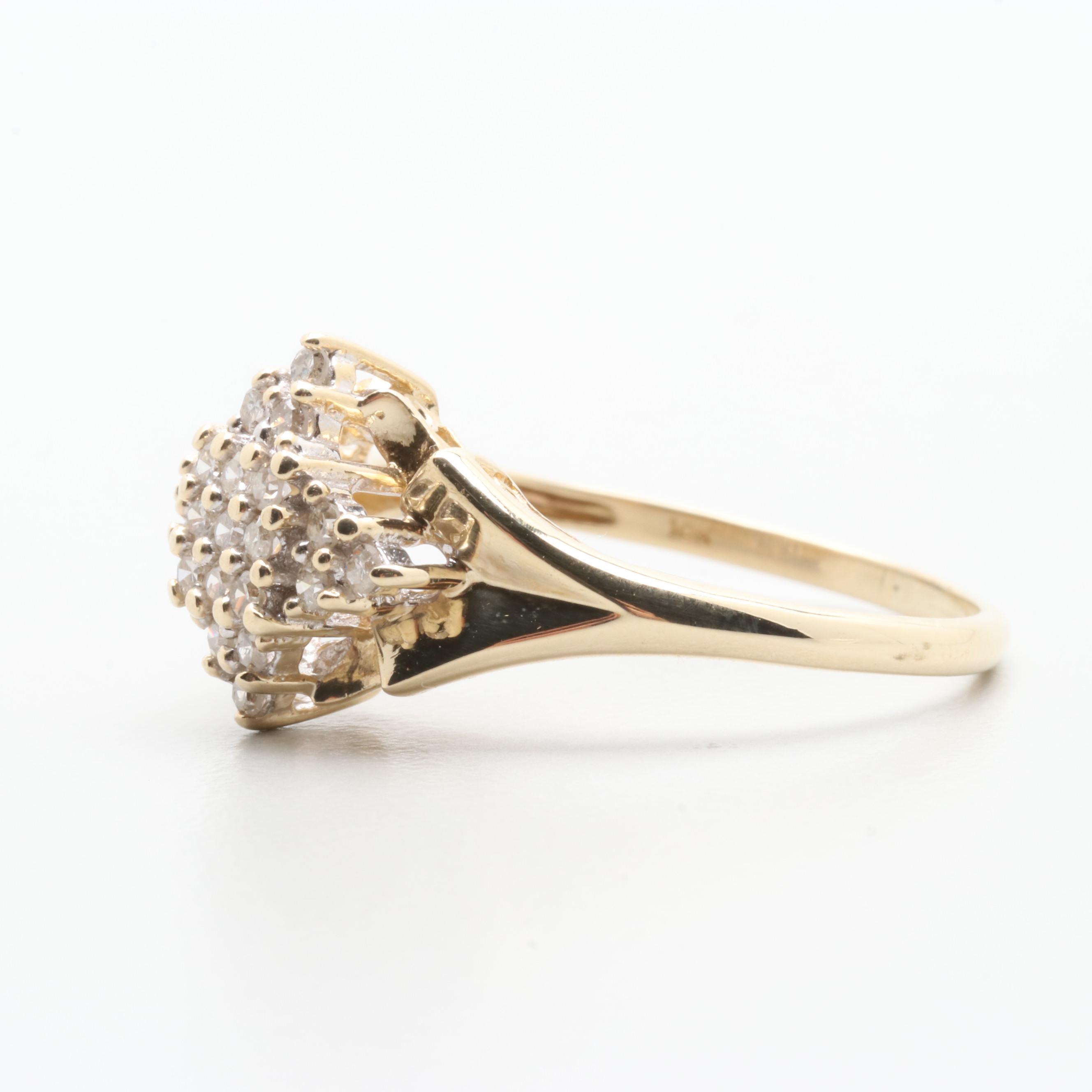 10K Yellow Gold Diamond Ring