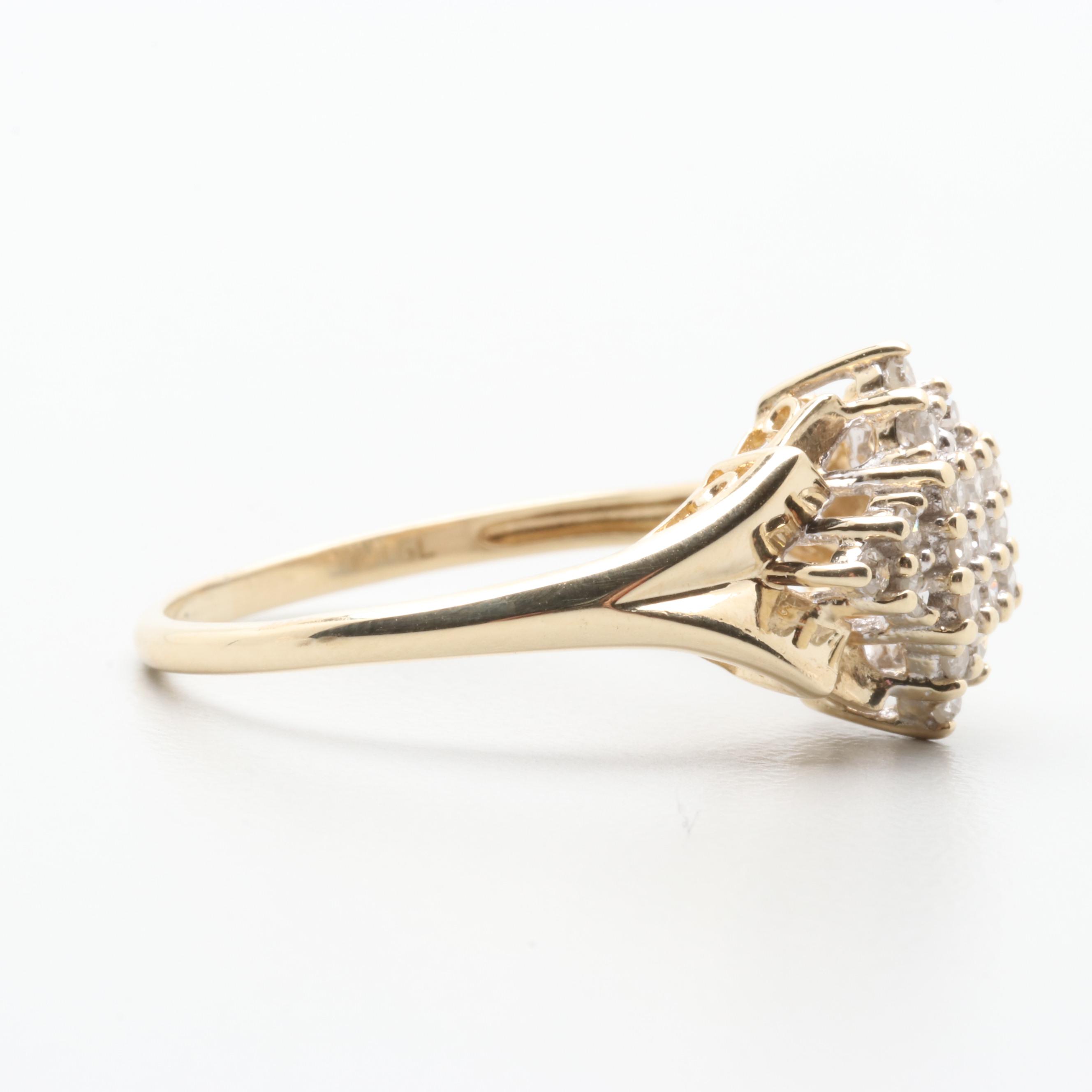 10K Yellow Gold Diamond Ring
