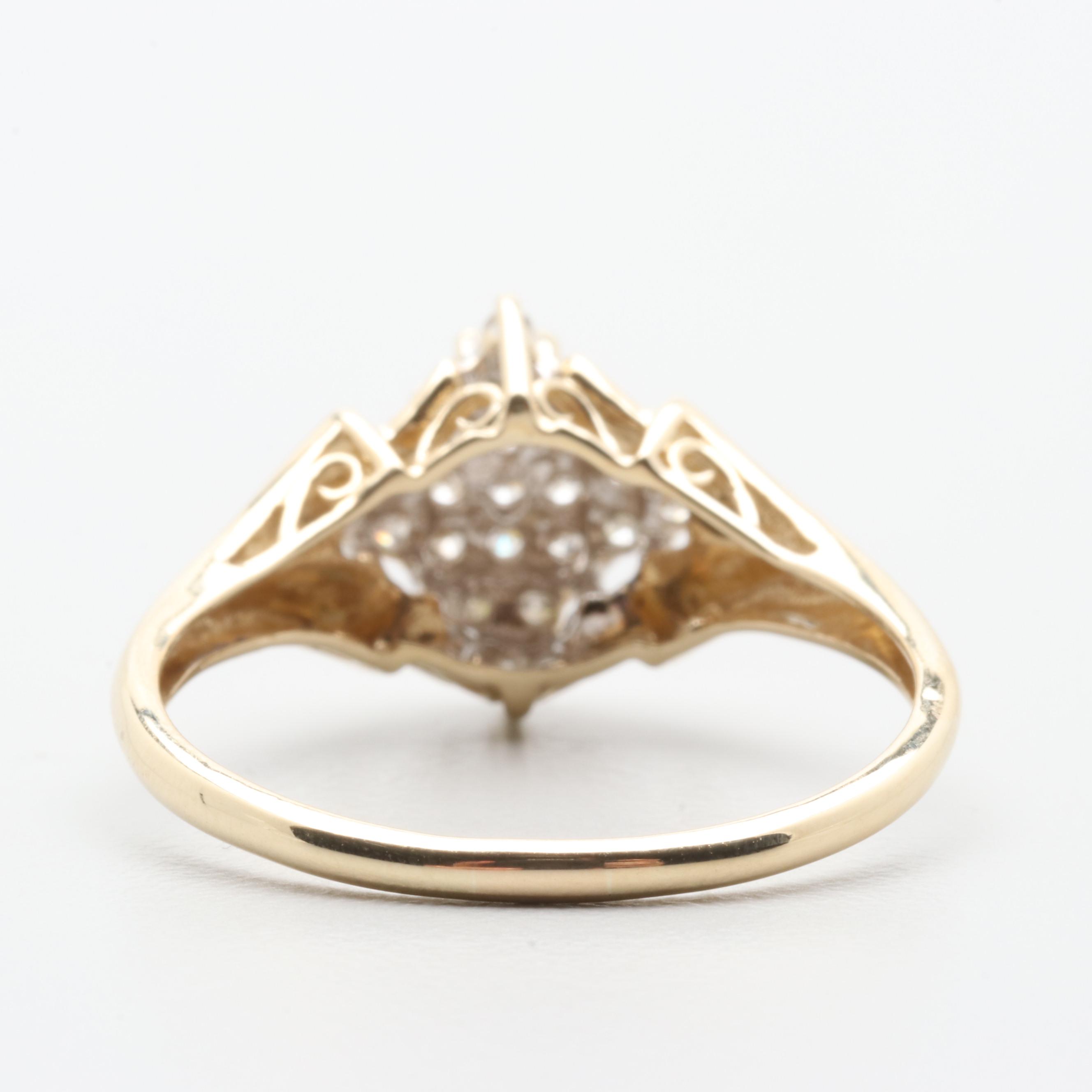 10K Yellow Gold Diamond Ring