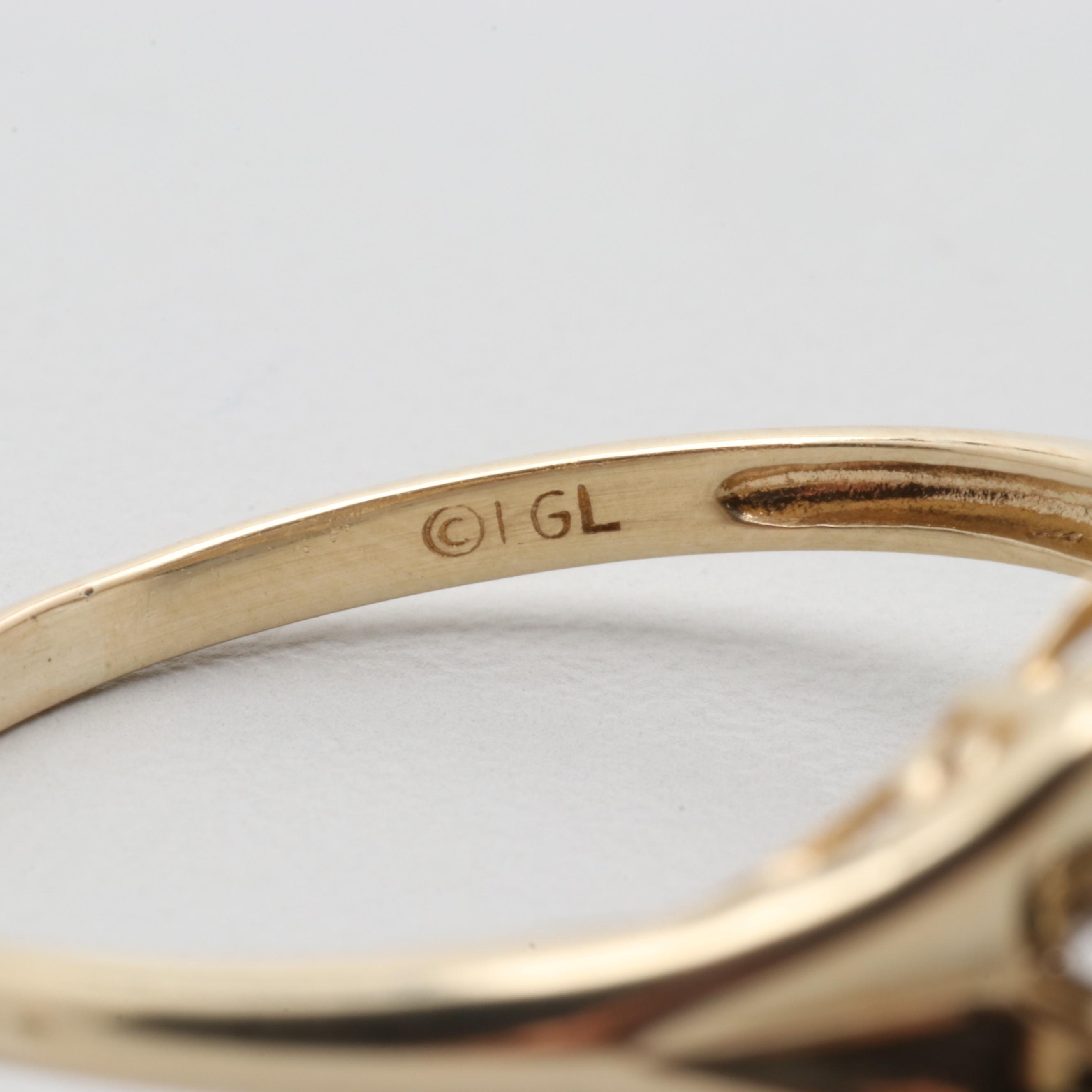 10K Yellow Gold Diamond Ring