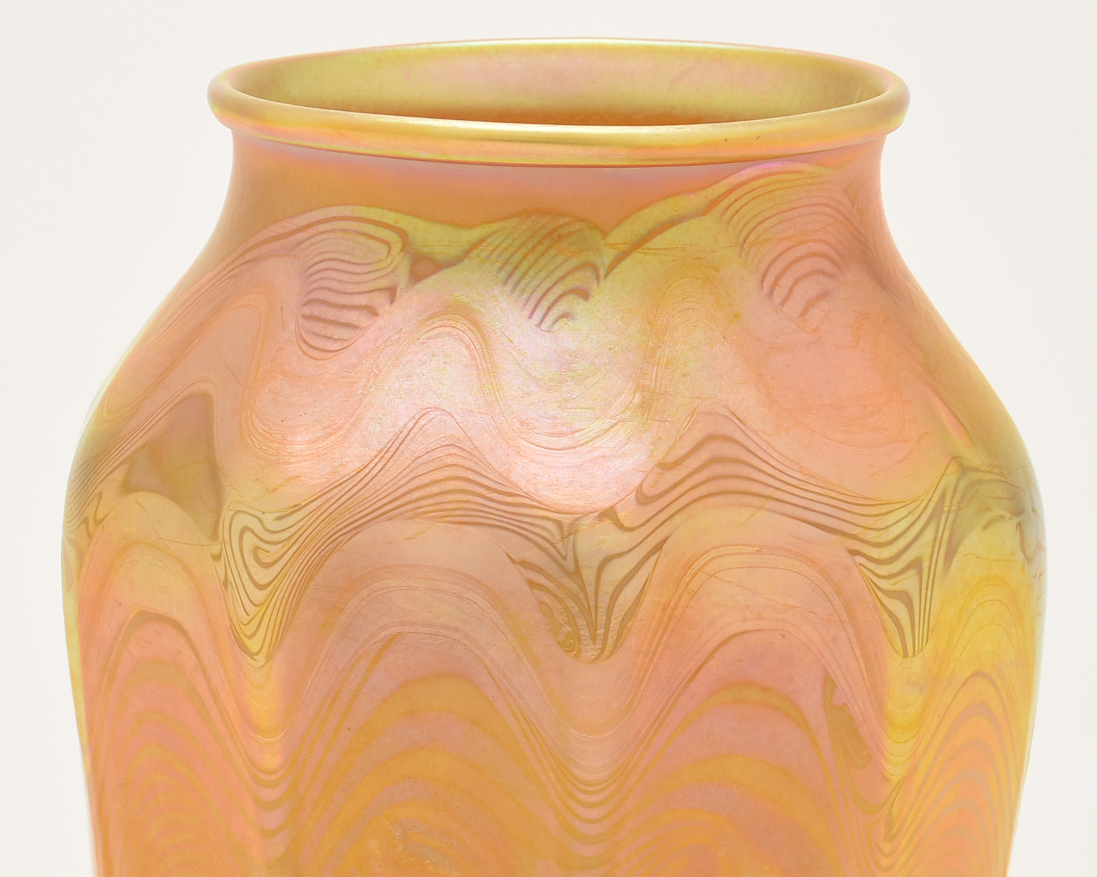 Tiffany Studios Decorated Favrile Glass Vase