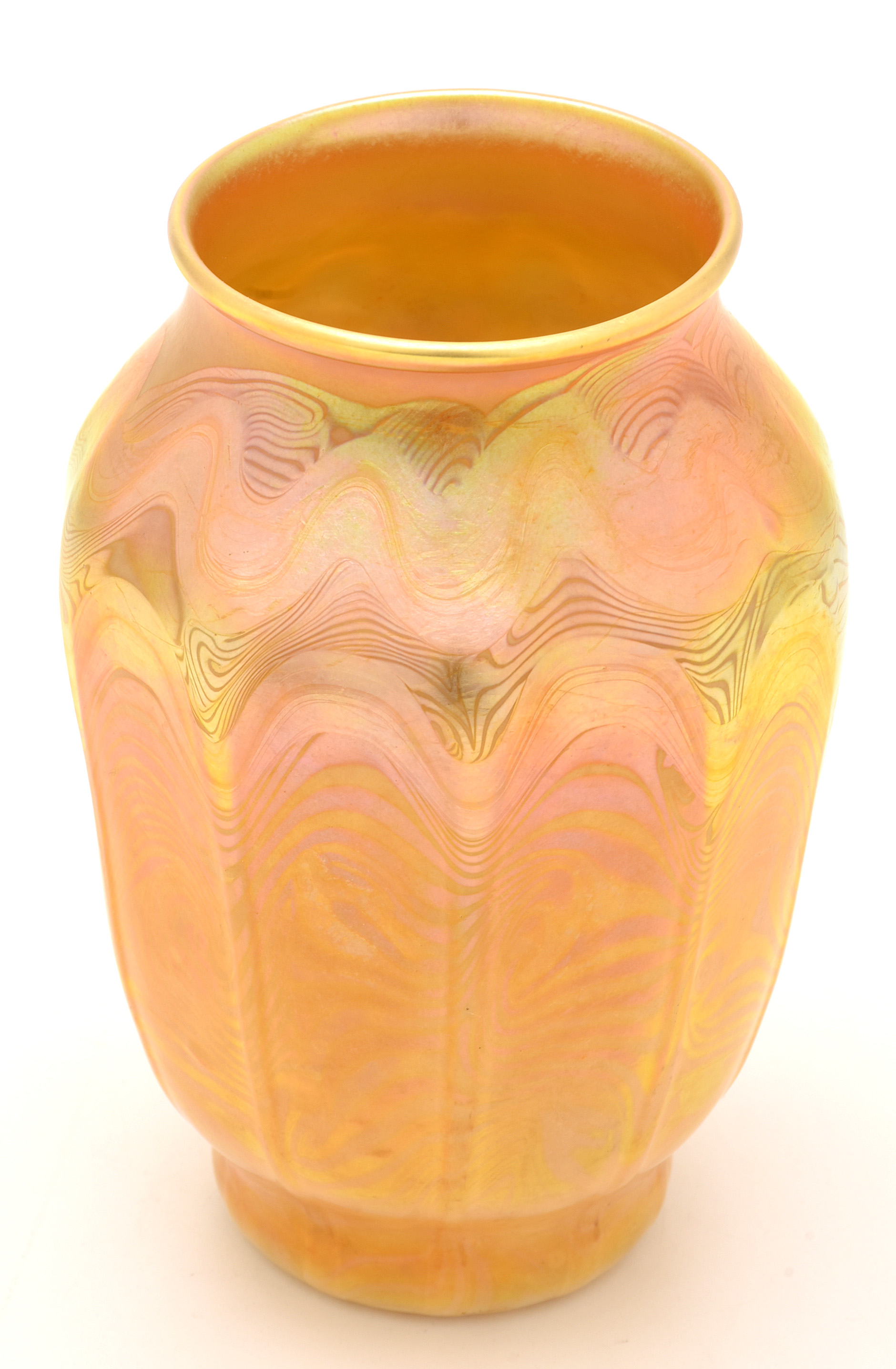 Tiffany Studios Decorated Favrile Glass Vase