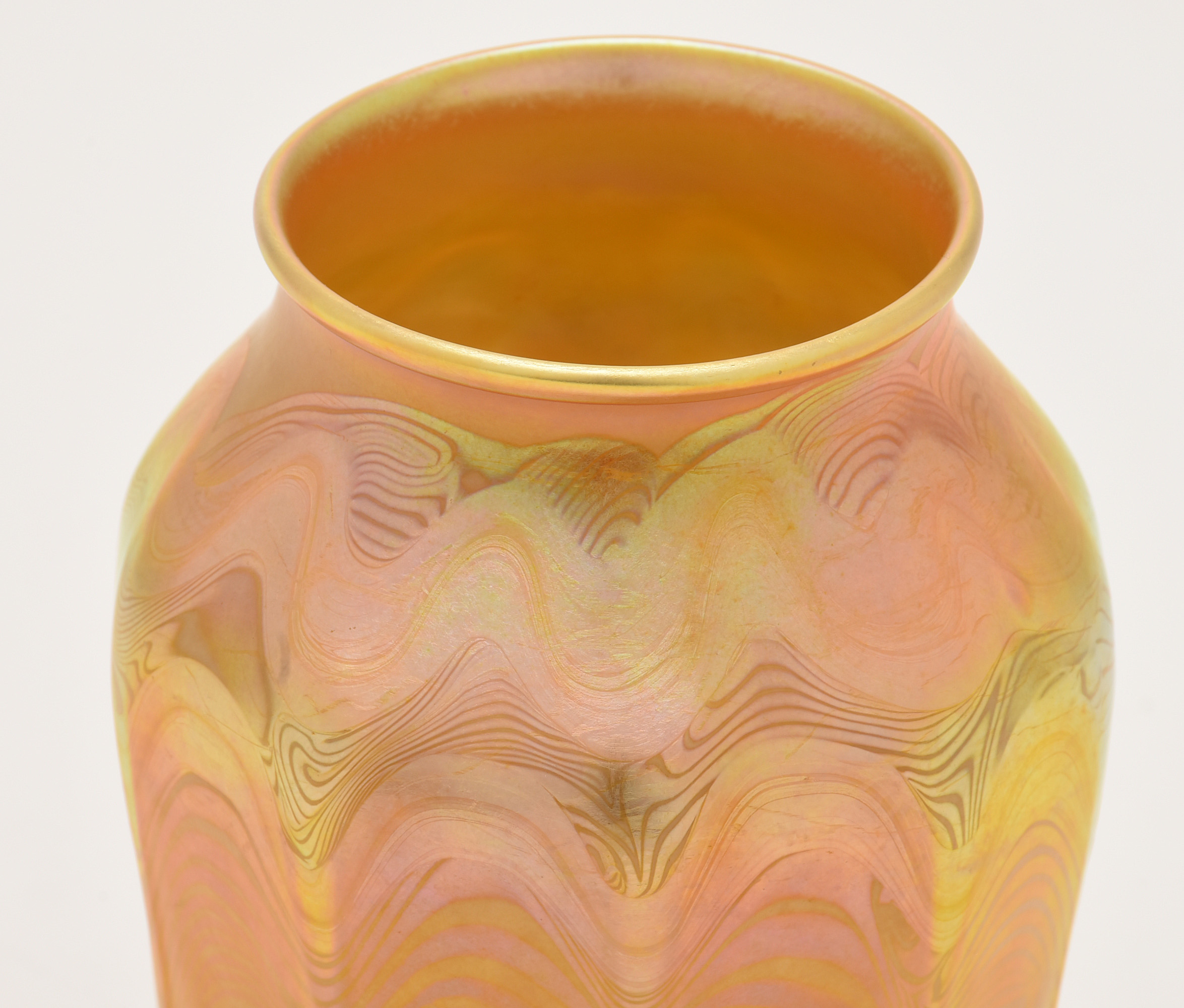 Tiffany Studios Decorated Favrile Glass Vase