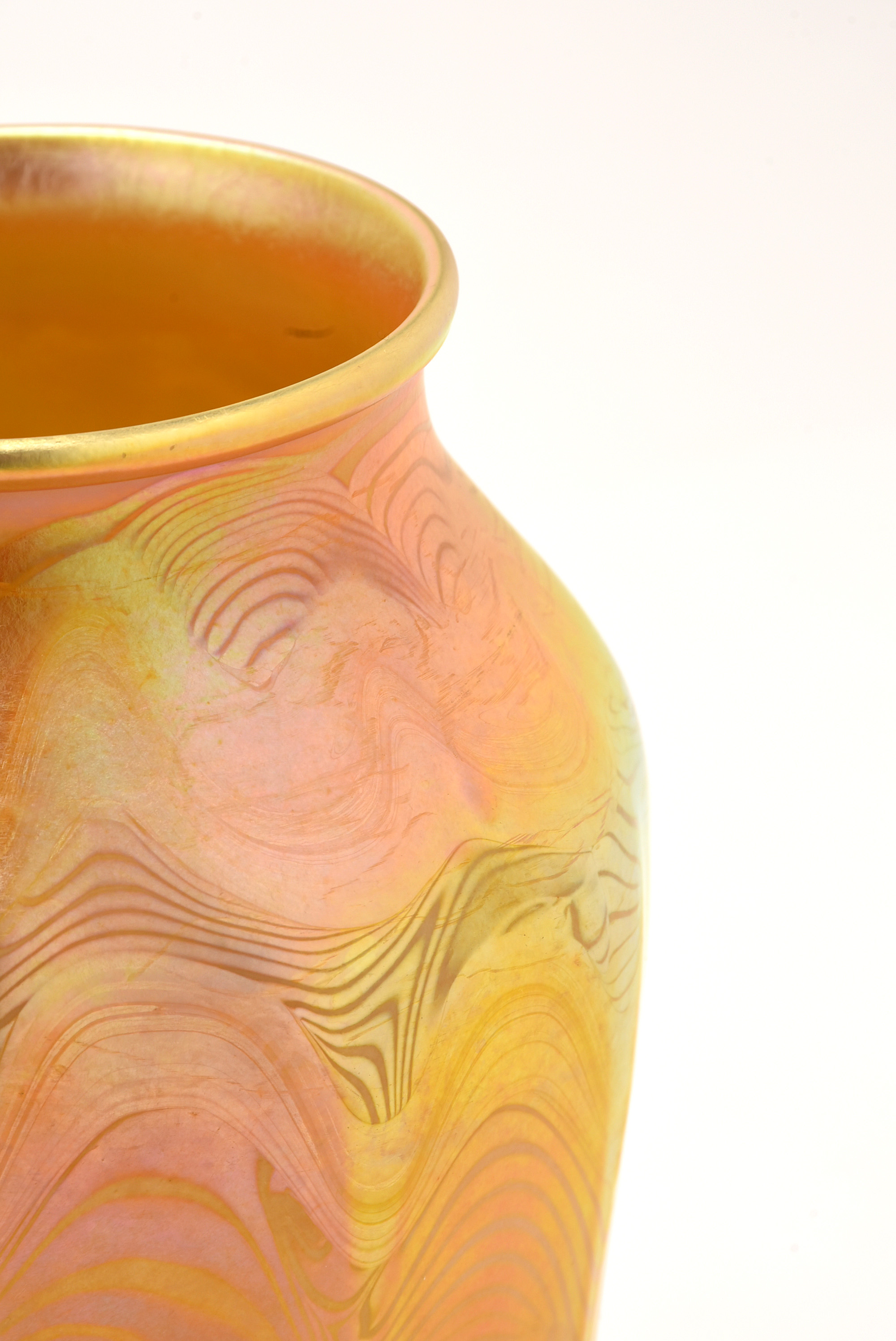 Tiffany Studios Decorated Favrile Glass Vase