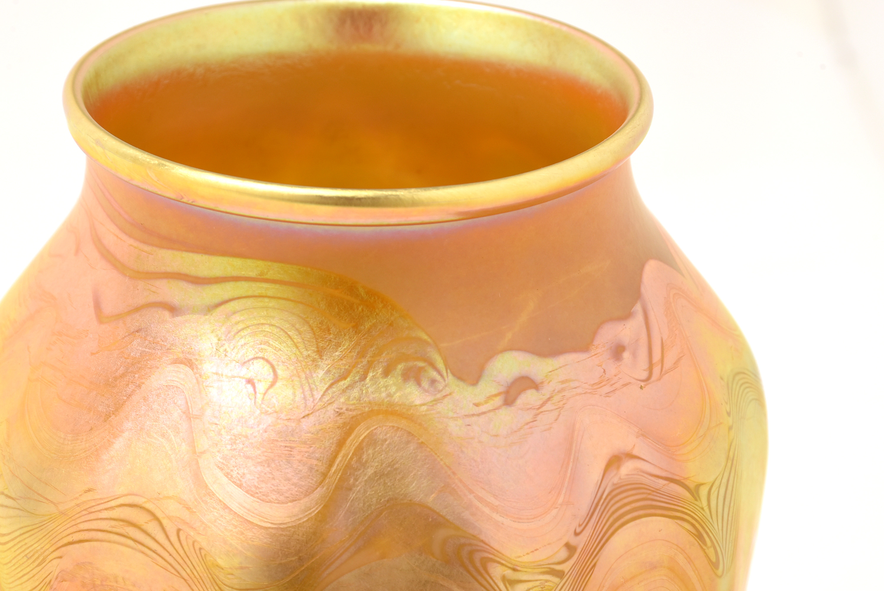 Tiffany Studios Decorated Favrile Glass Vase