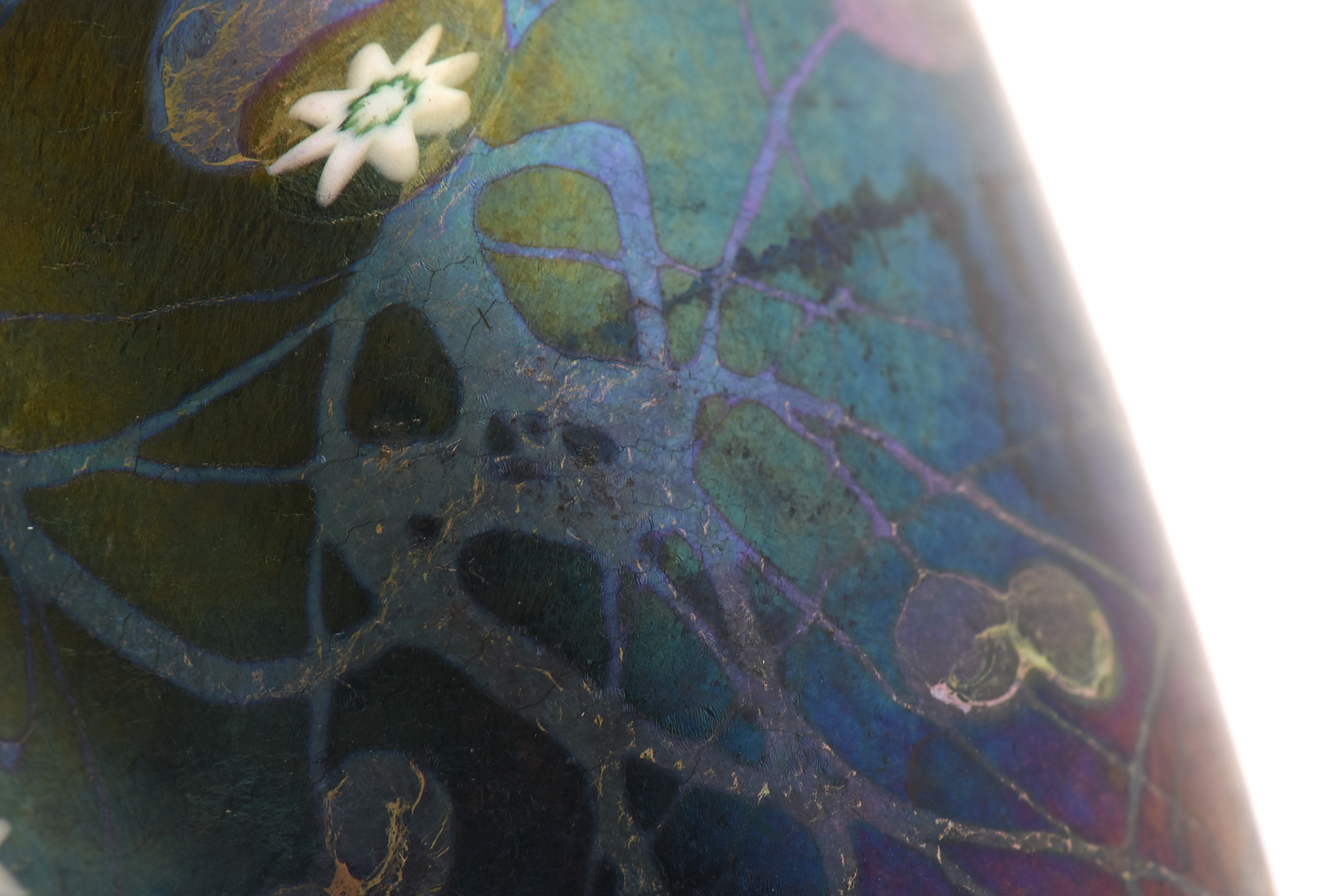 Tiffany Studios Blue Millefiori Favrile Glass Vase