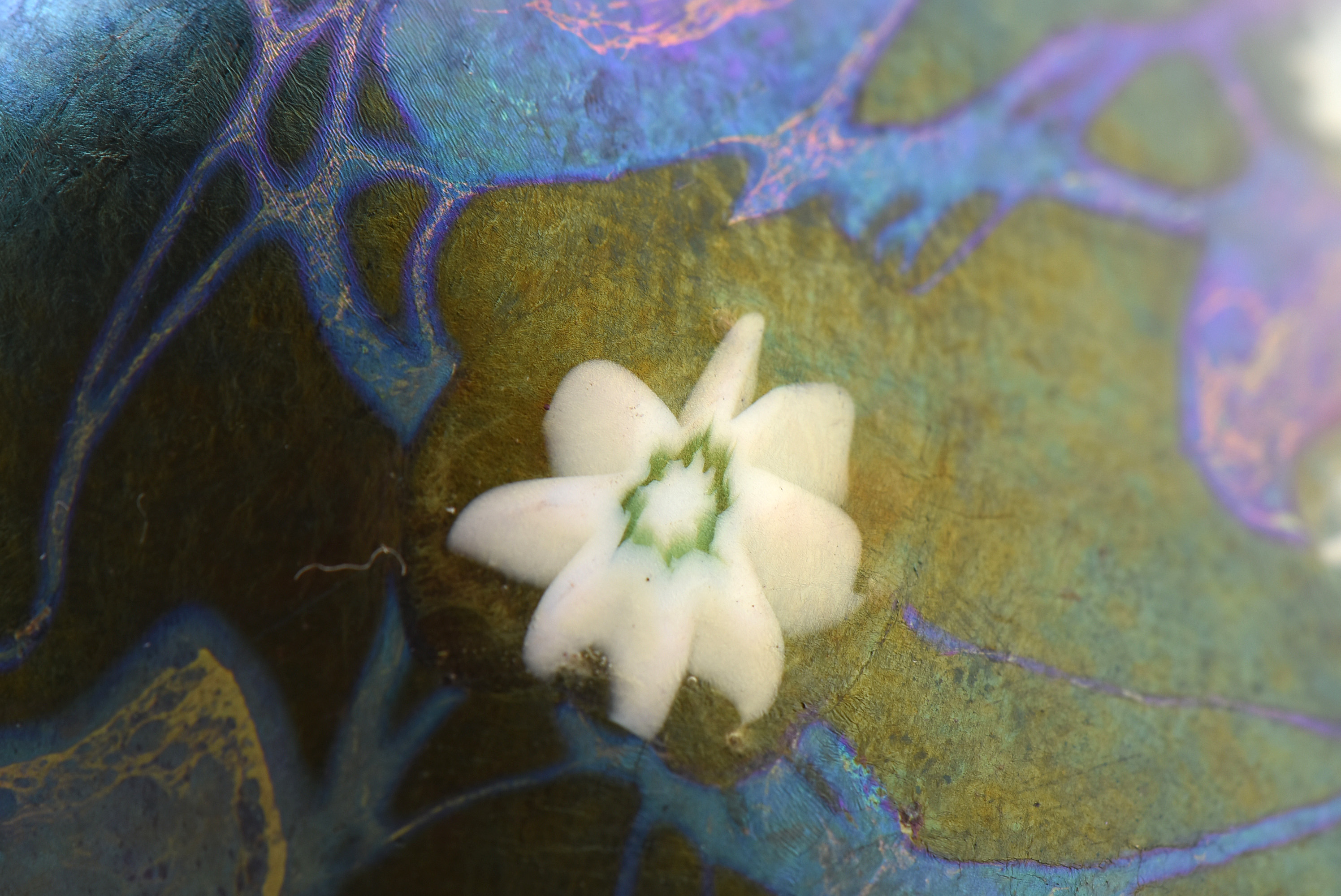 Tiffany Studios Blue Millefiori Favrile Glass Vase