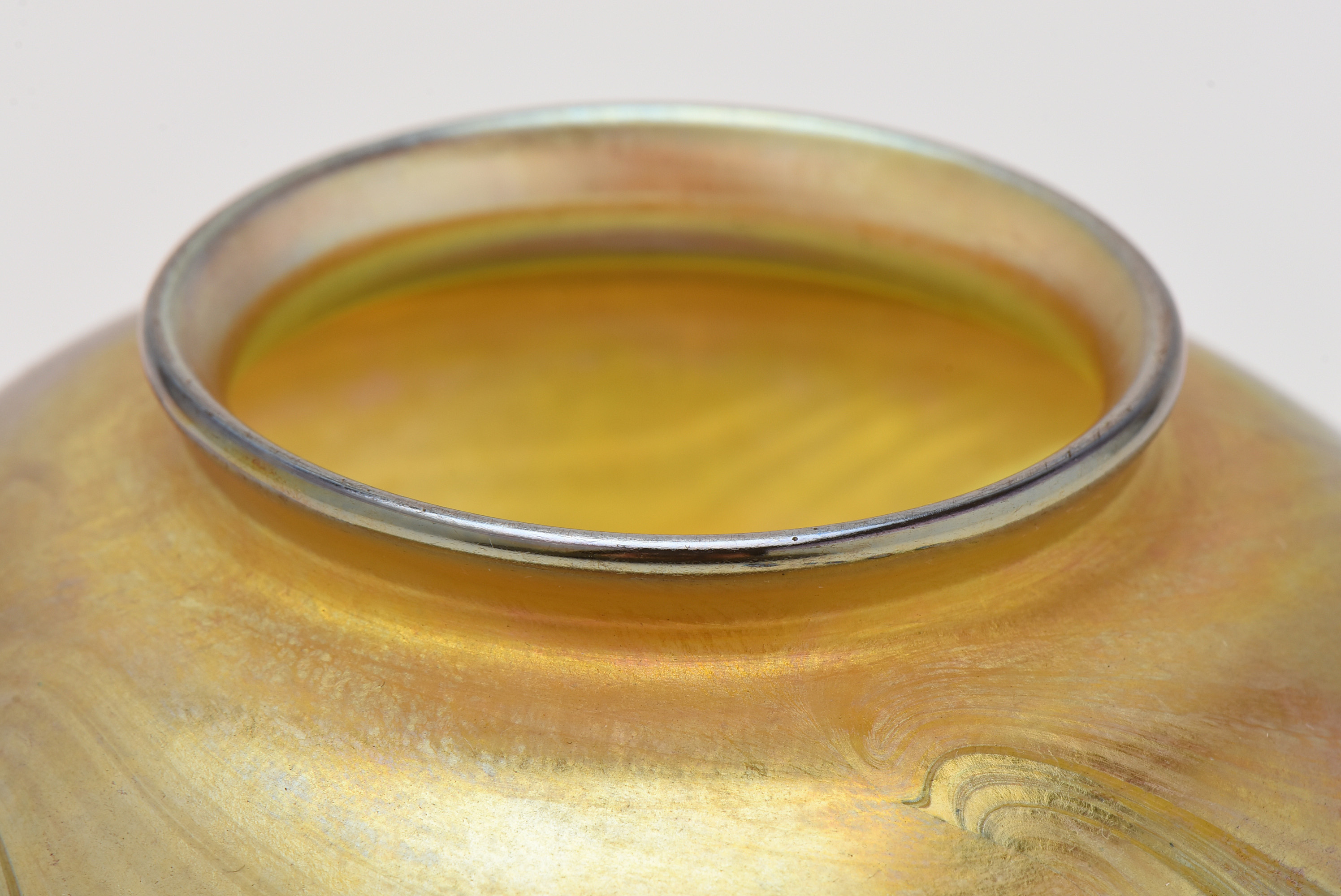 Tiffany Studios Favrile Glass Vase with Pulled Decoration