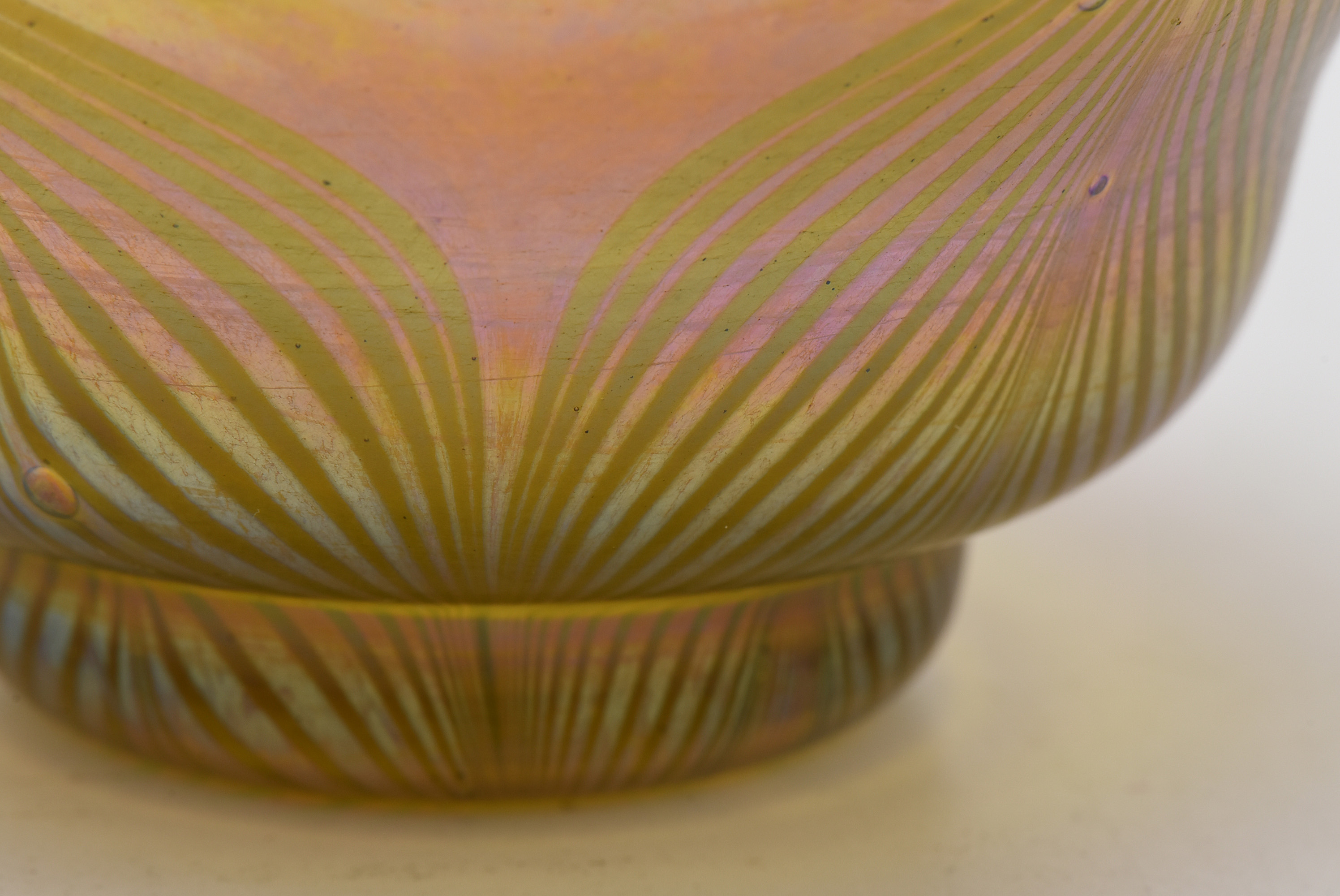 Tiffany Studios Favrile Glass Vase with Pulled Decoration