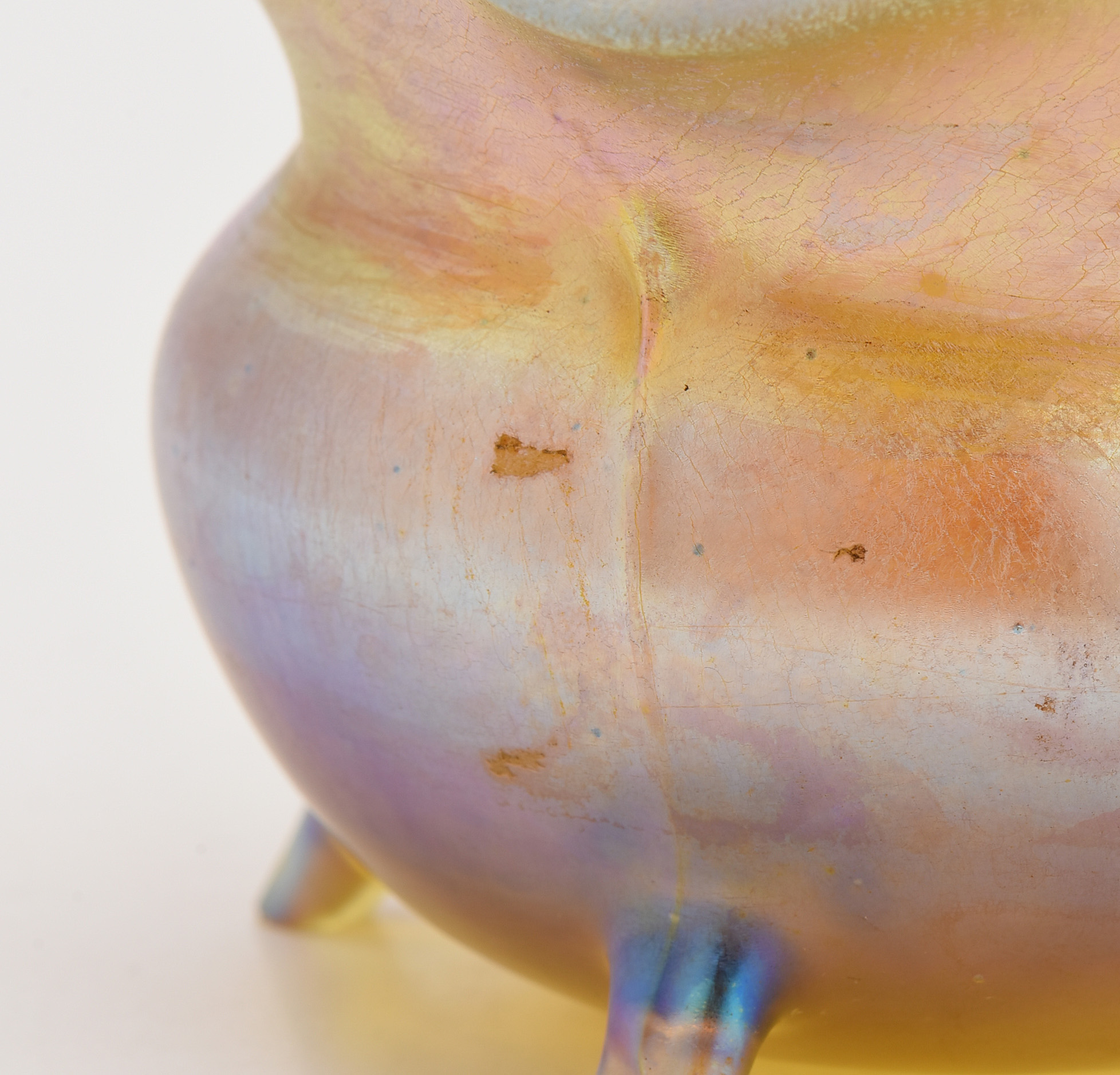 Tiffany Studios Favrile Glass Footed Bowl