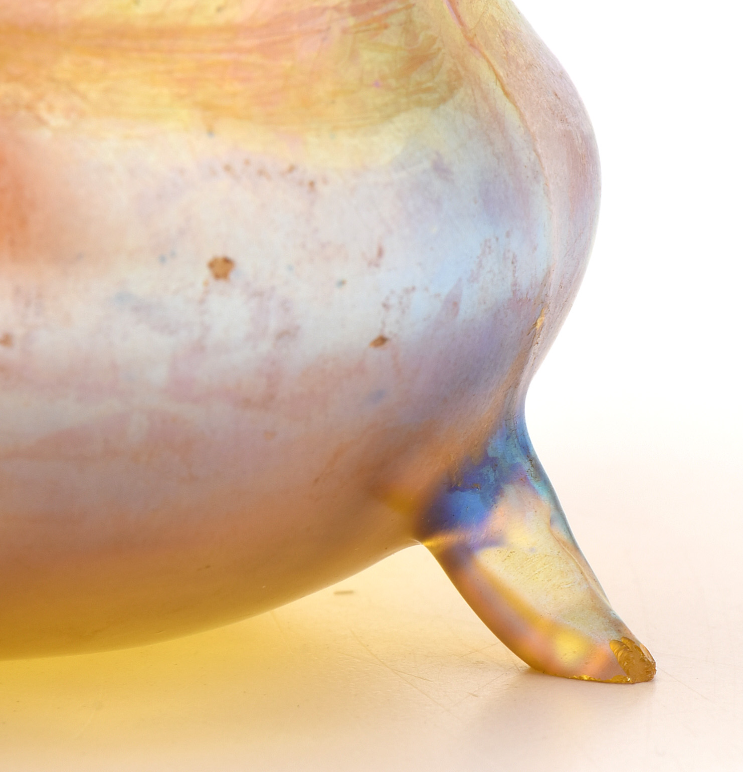 Tiffany Studios Favrile Glass Footed Bowl