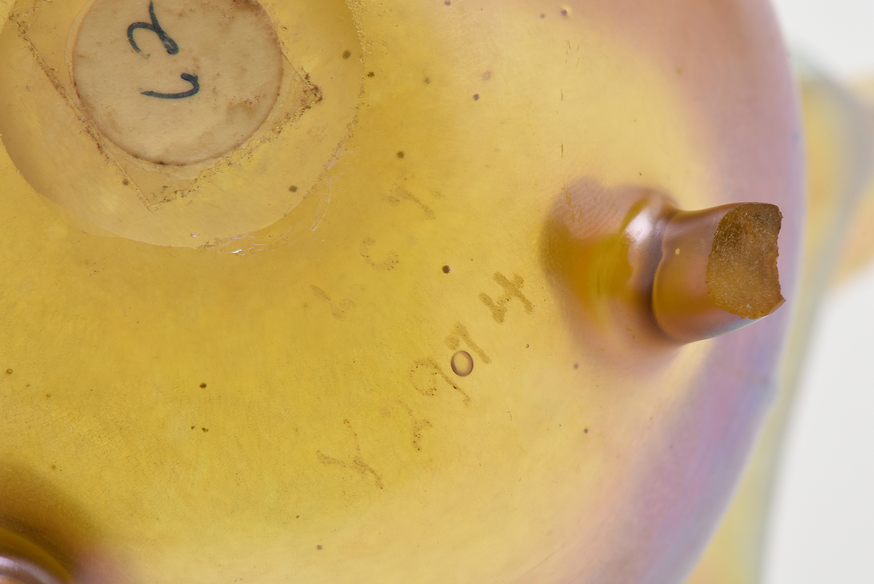 Tiffany Studios Favrile Glass Footed Bowl