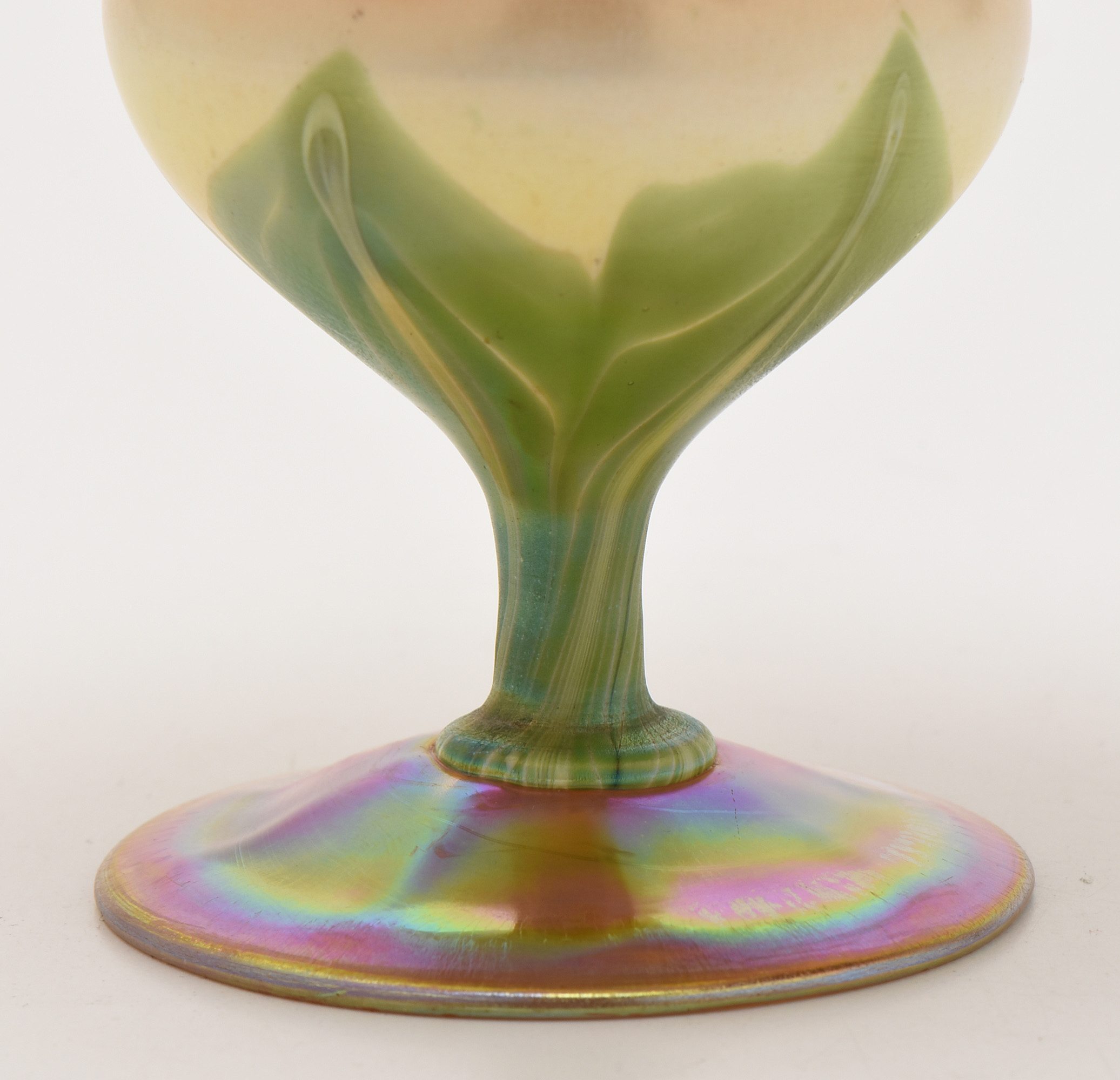 Tiffany Studios Decorated Favrile Glass Compote
