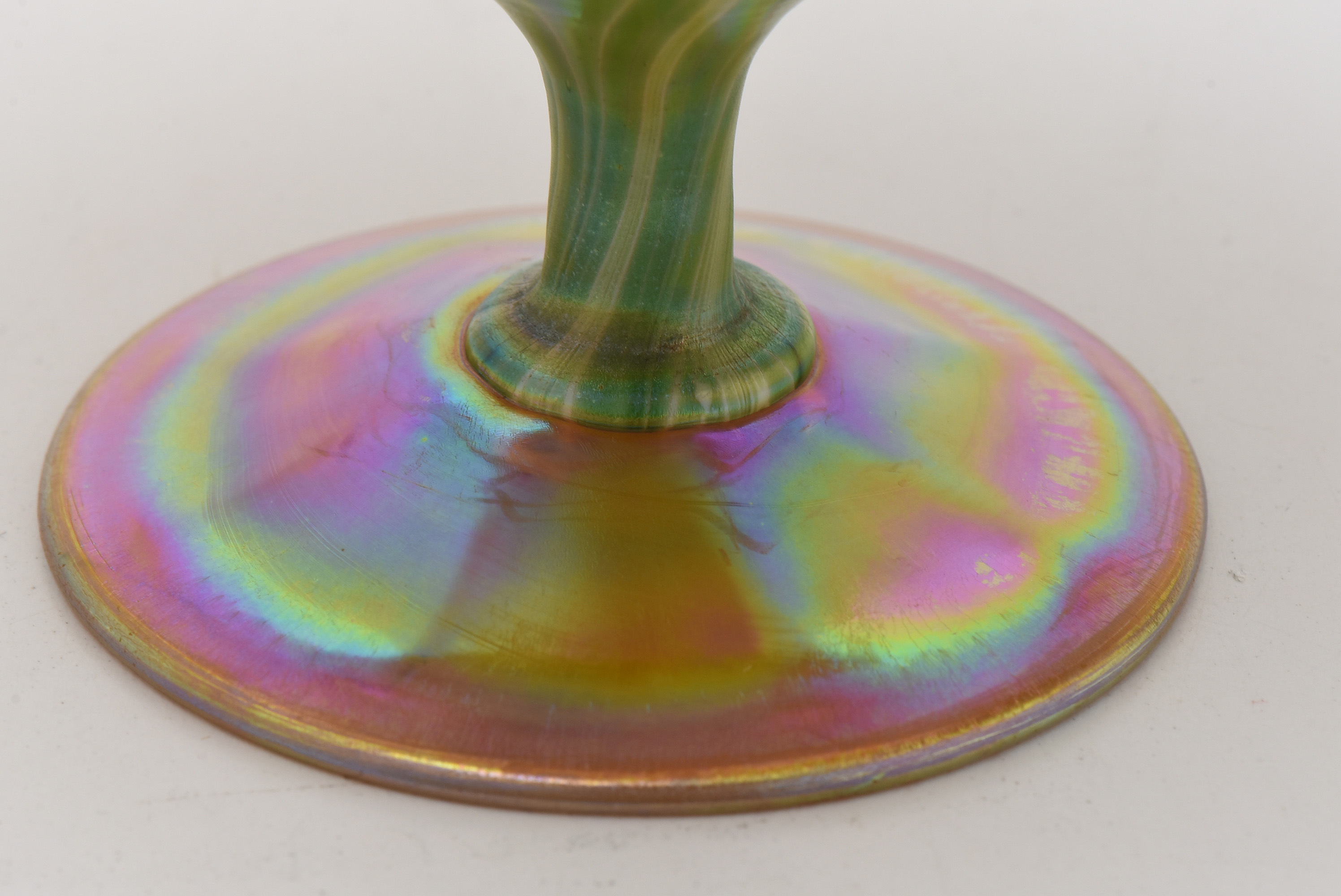 Tiffany Studios Decorated Favrile Glass Compote