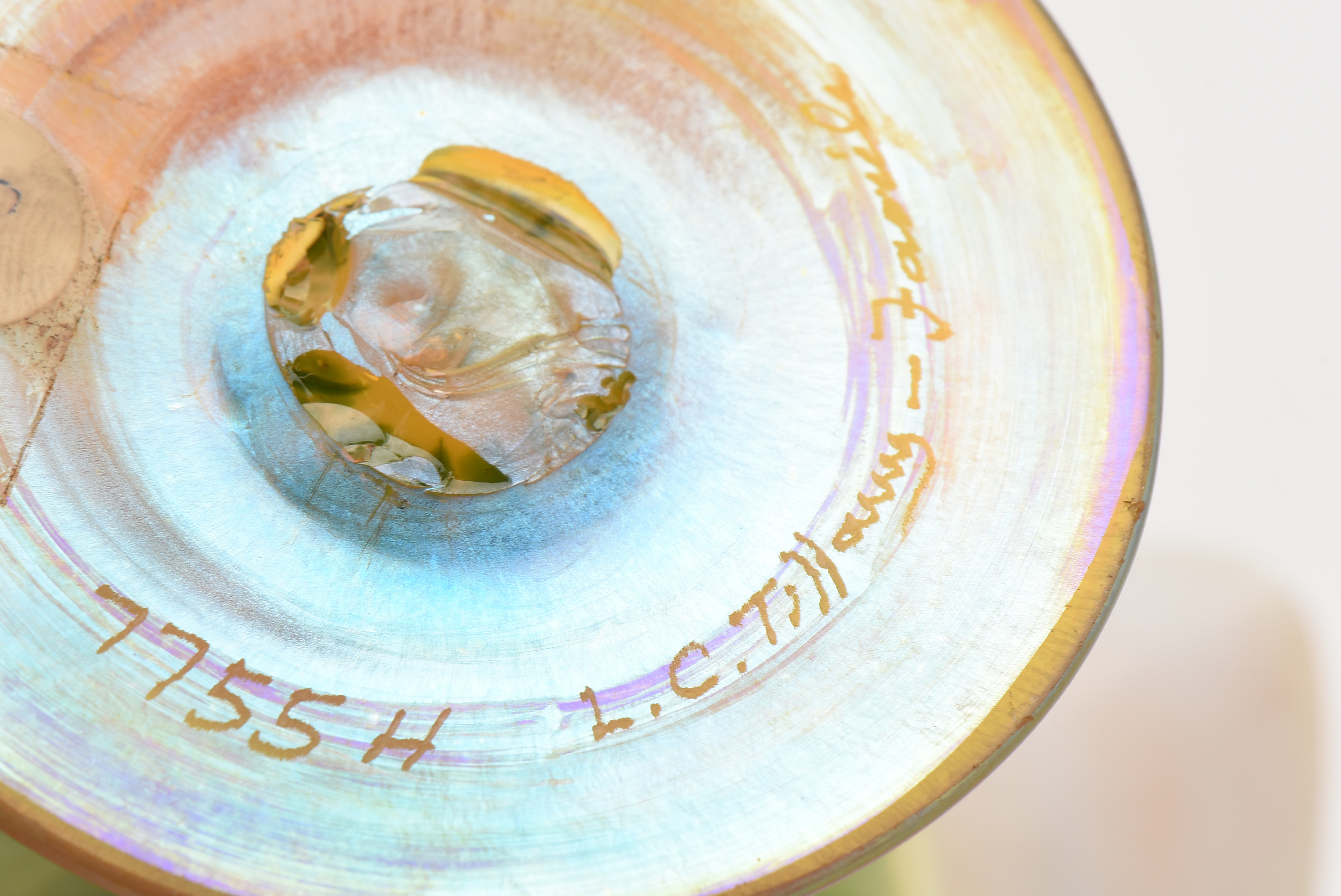 Tiffany Studios Decorated Favrile Glass Compote