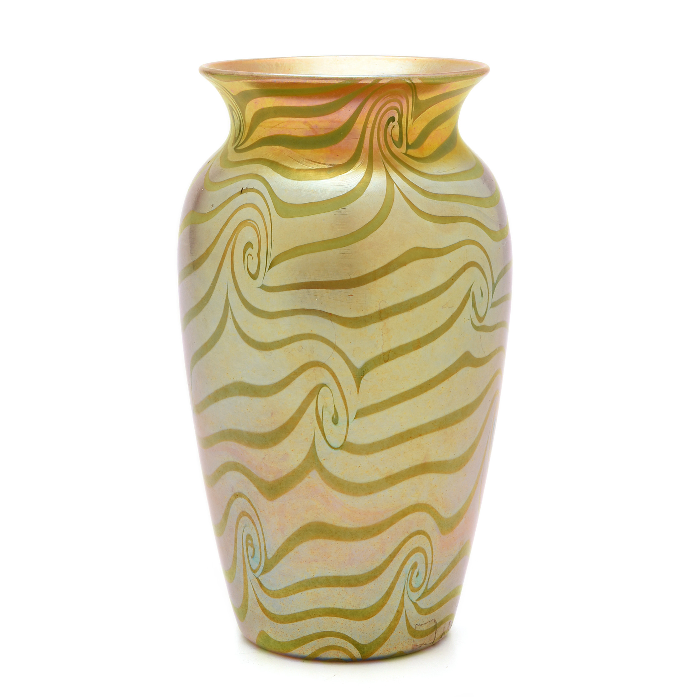 Durand 'King Tut' Iridescent Glass Vase, circa 1925