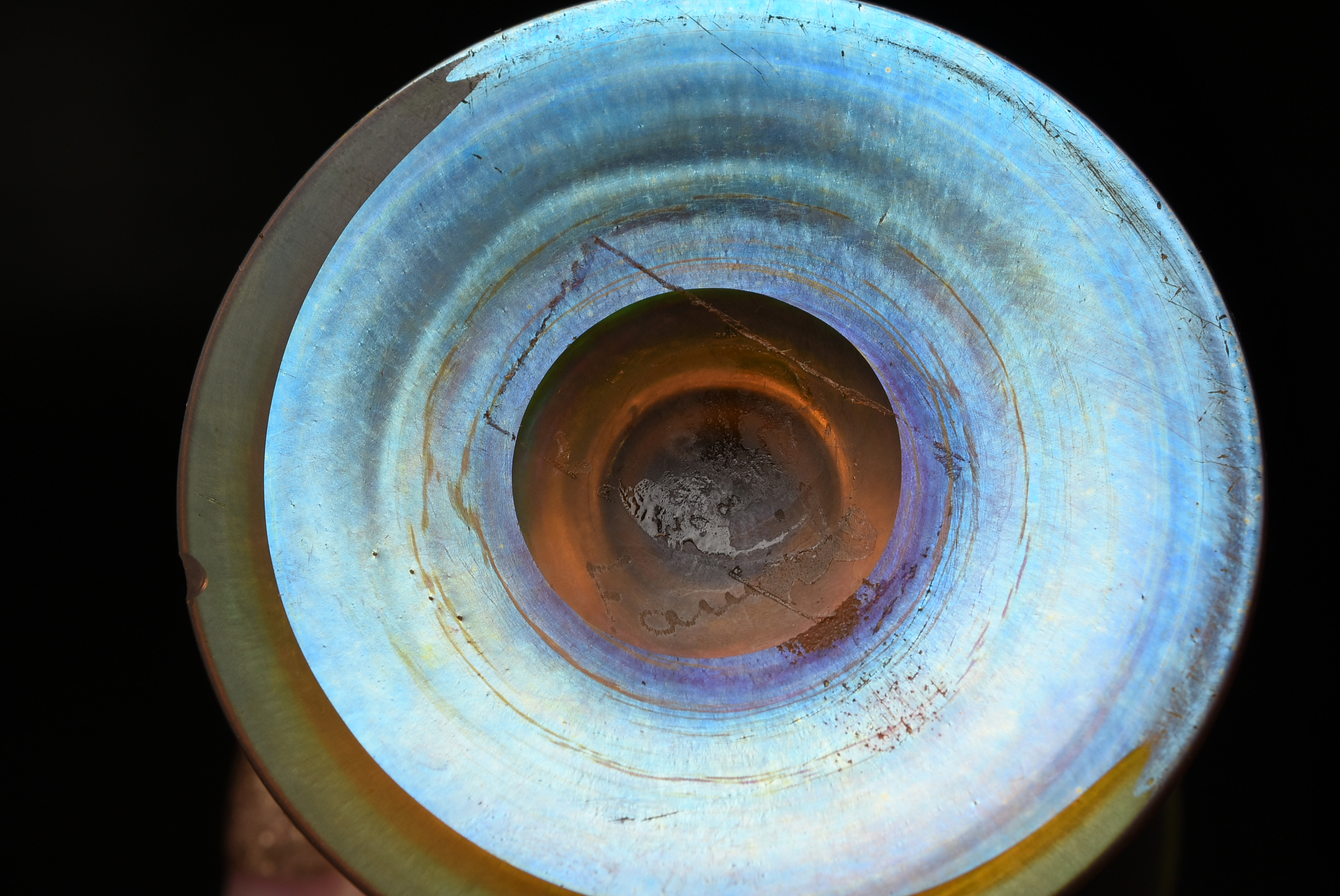 Set of Five Tiffany Studios Favrile Glass Sherry Glasses