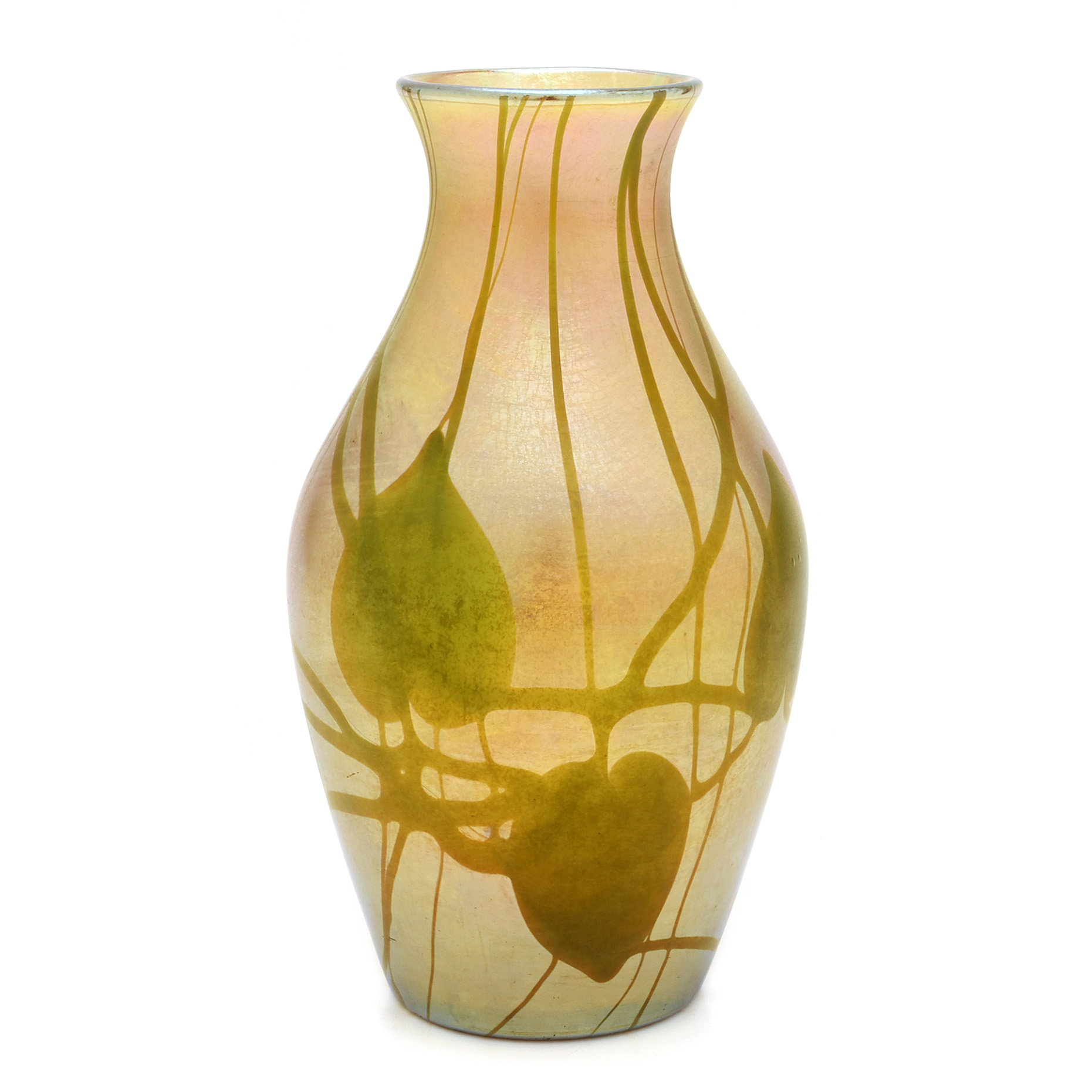 Tiffany Studios Decorated Favrile Glass Vase
